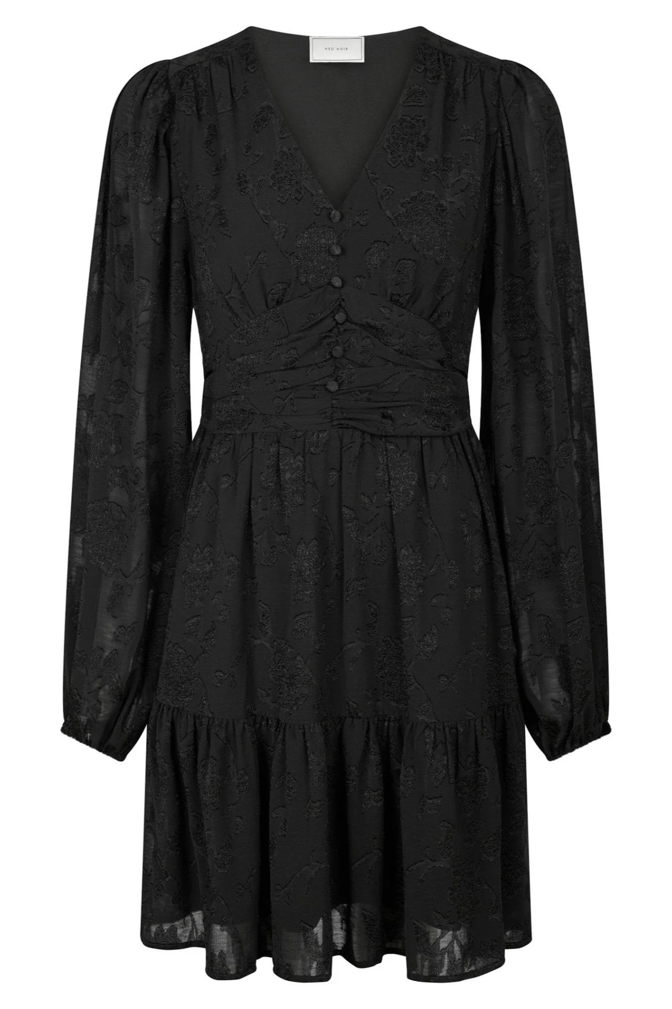Rihana Burnout Dress Black - Image 2