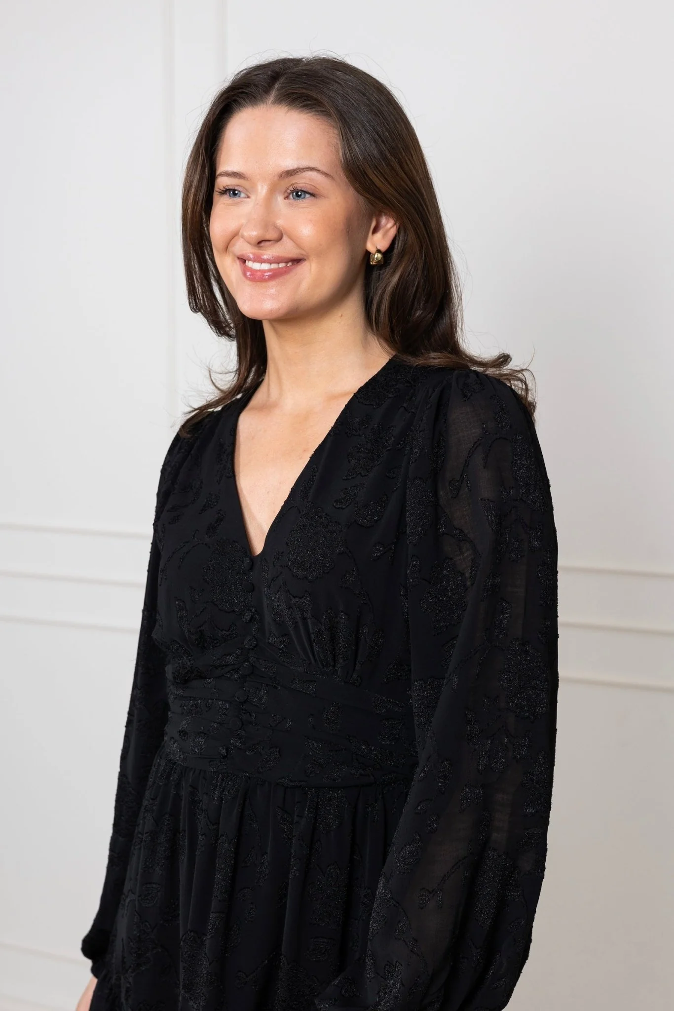 Rihana Burnout Dress Black - Image 7
