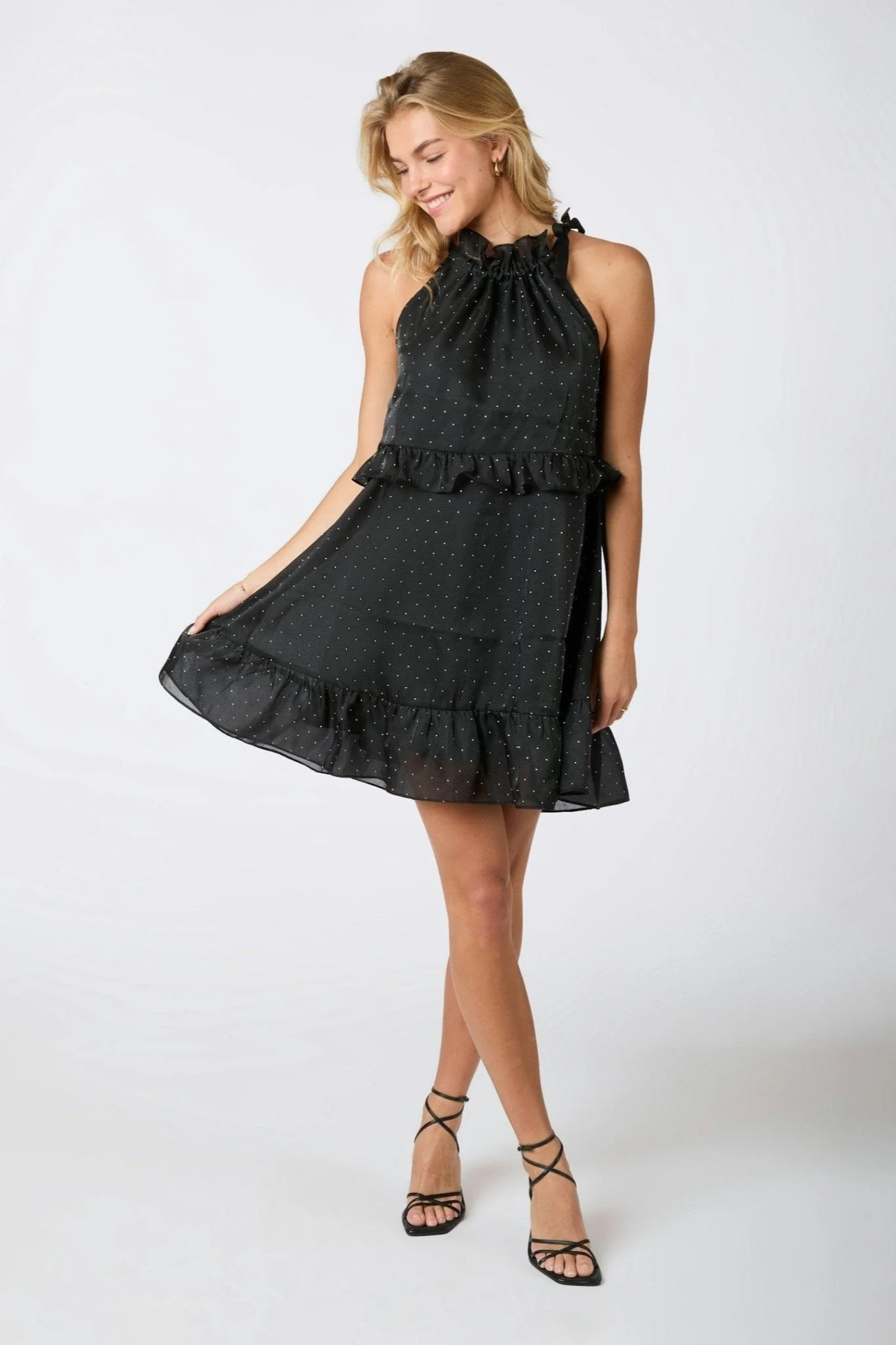 Rida Bedazzled Dress Black - Image 10