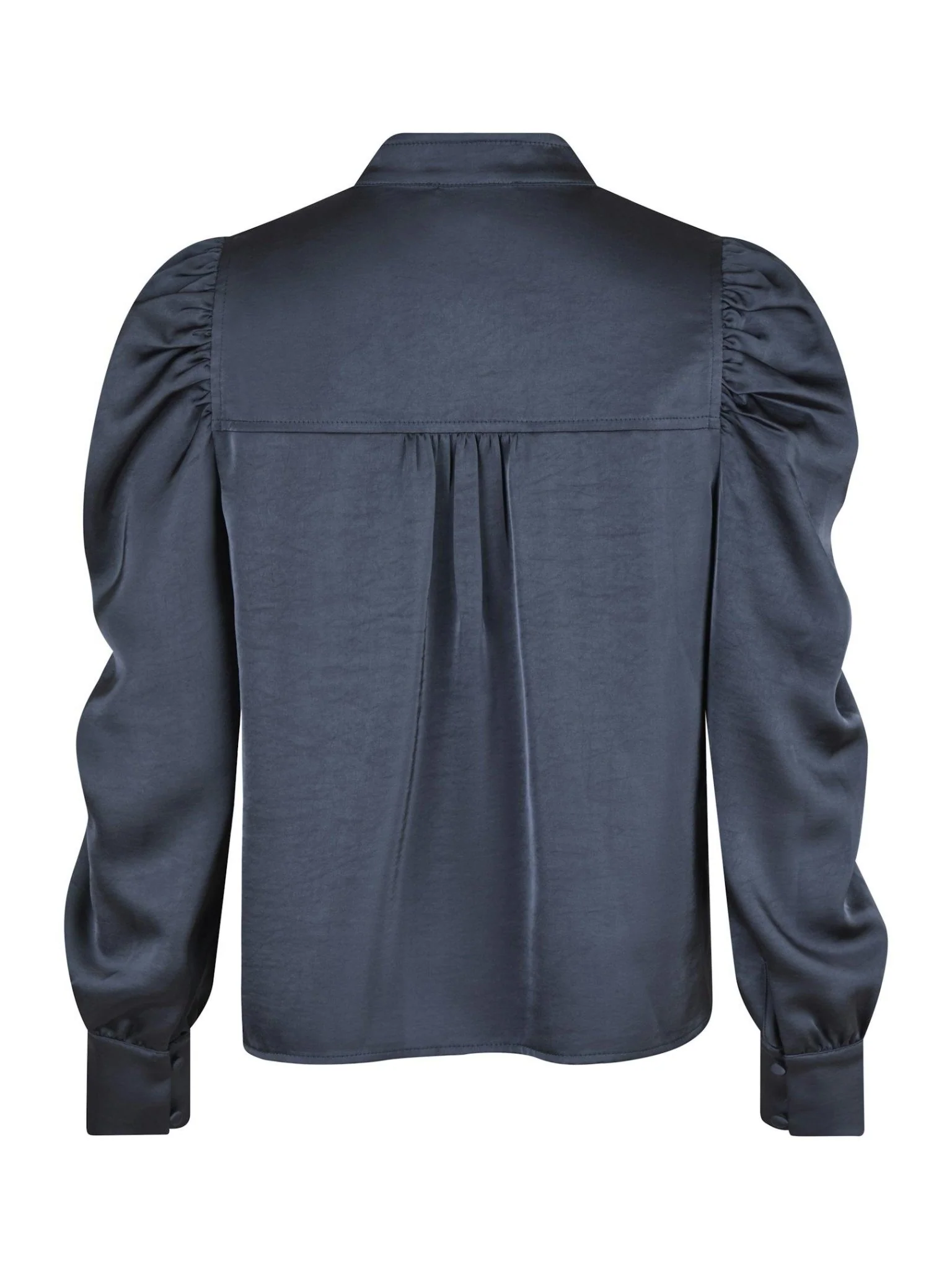 Rosslyn Heavy Sateen Blouse Midnight Blue - Image 5