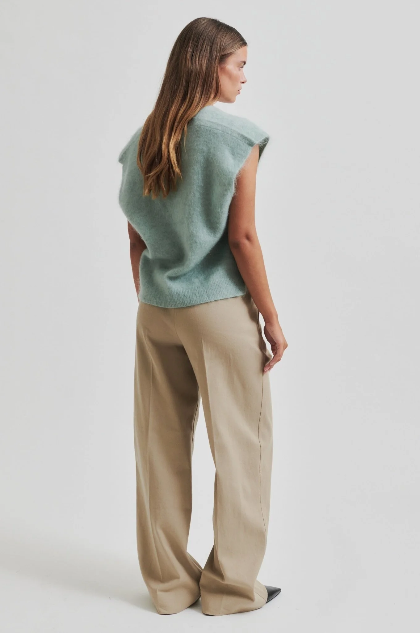 Camryn Knit Vest Slate Green - Image 5