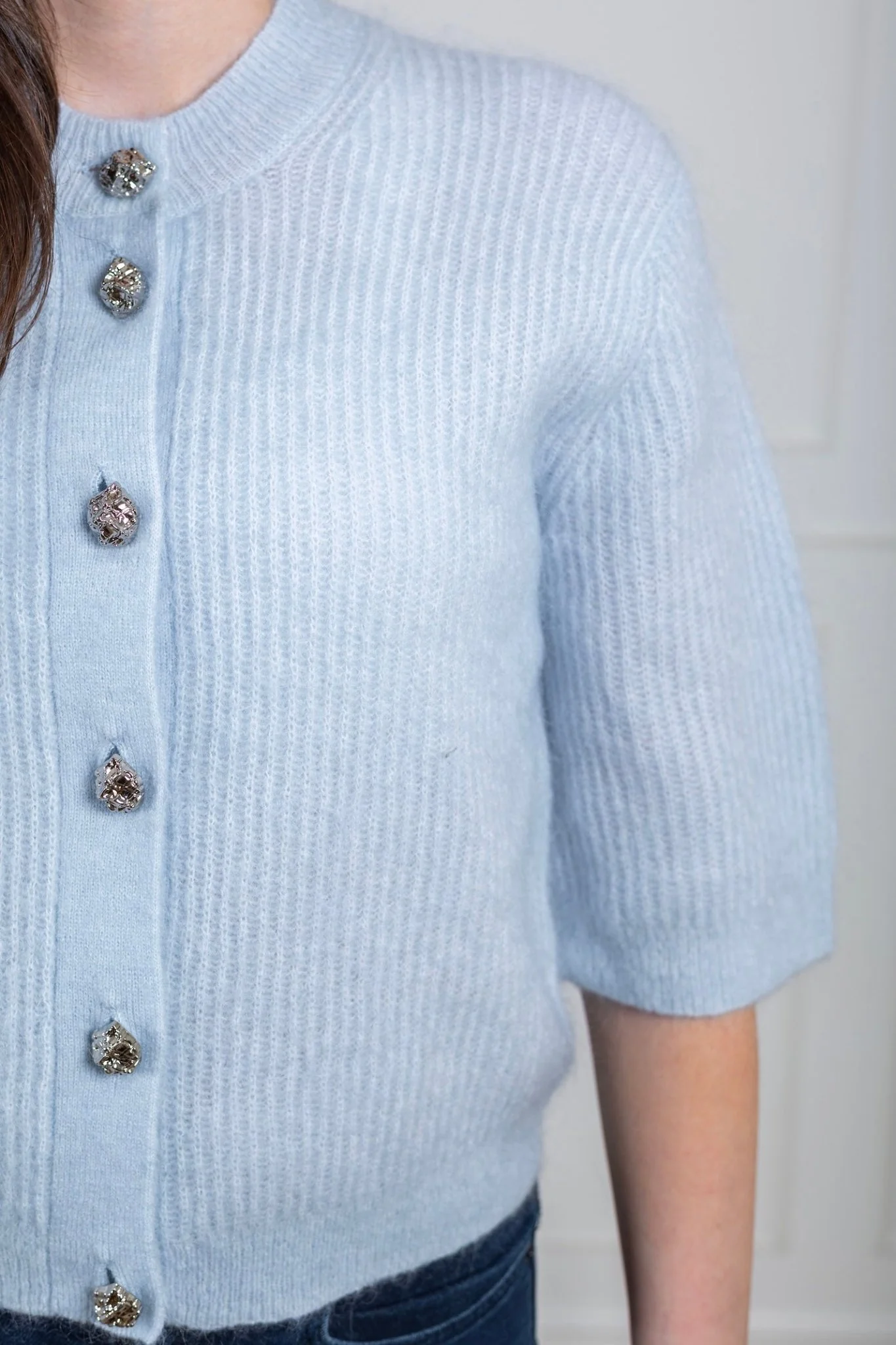 Andria Knit Cardigan Skywriting - Image 6