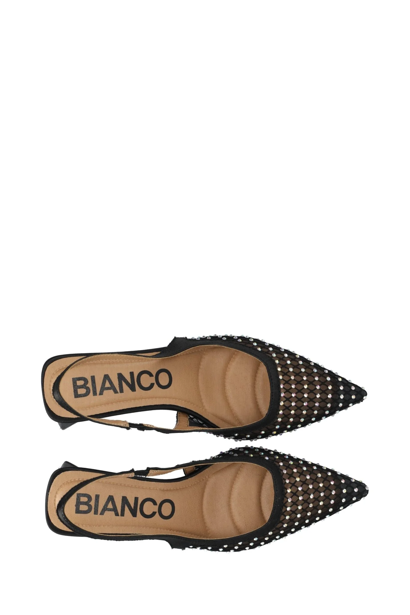 Biamaralyn Slingback Rhinestone Mesh Black - Image 5