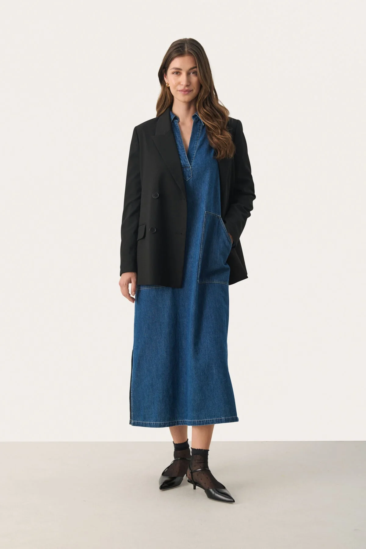 Lolla Dress Medium Blue Denim - Image 6