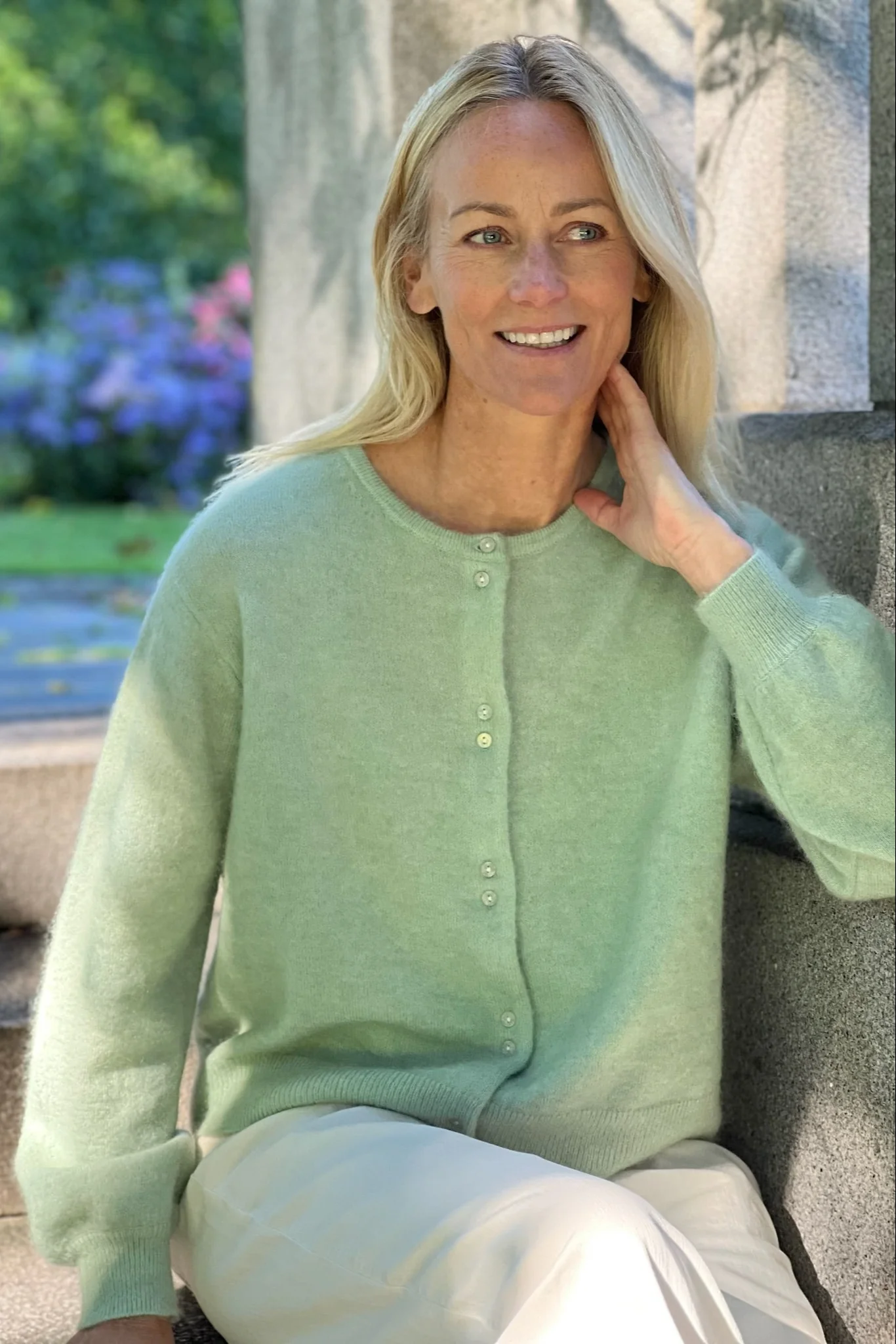 Ninellpw Cardigan Cameo Green - Image 9