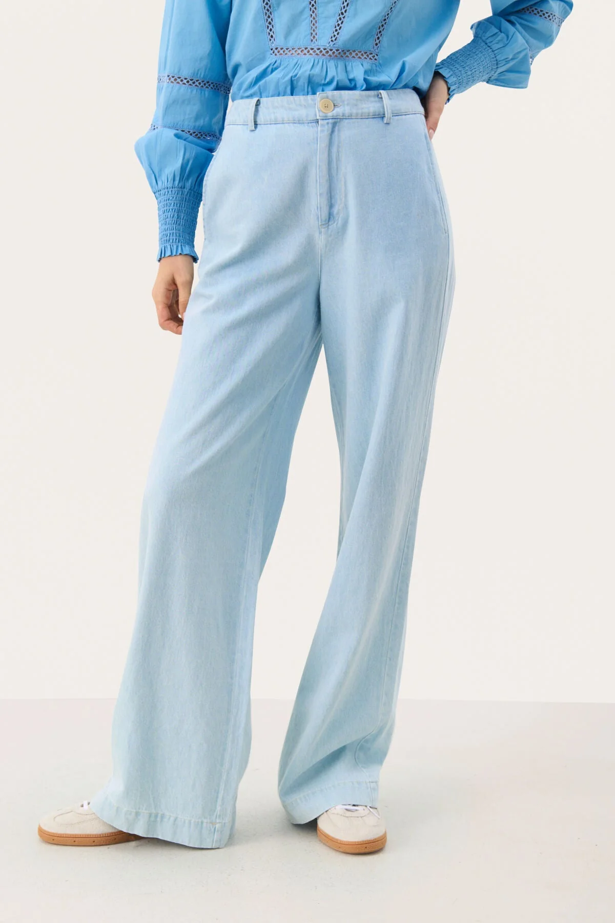 Coraliepw Pants Whiteish Blue Denim - Image 2