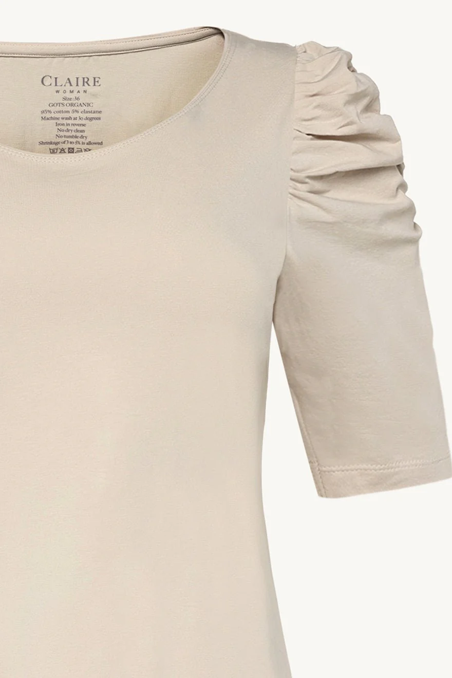 Adrienne T-Shirt Sand Stone - Image 2