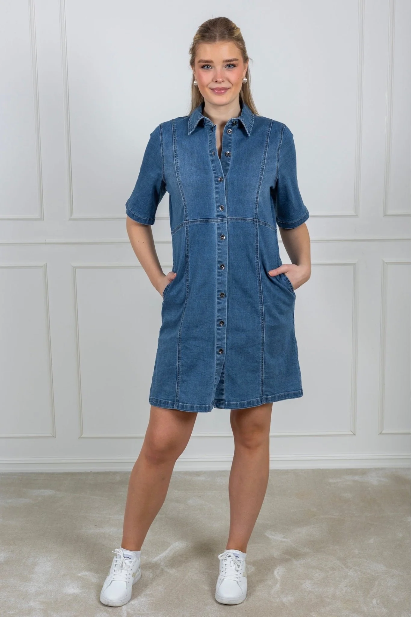 Daisymariia Dress Light Blue Denim - Image 3