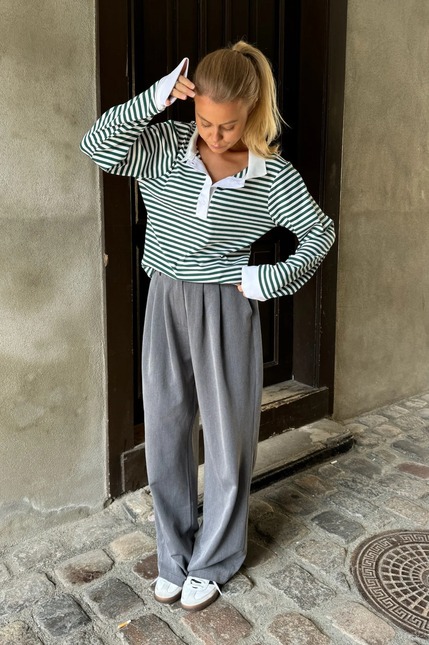 Carly Polo Green Stripes - Image 4