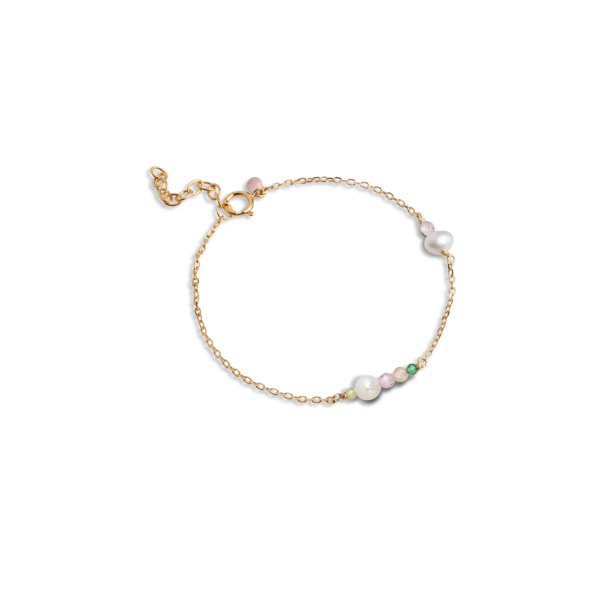Sofia Bracelets Light Pink, Khaki Green, Peach And Pearl