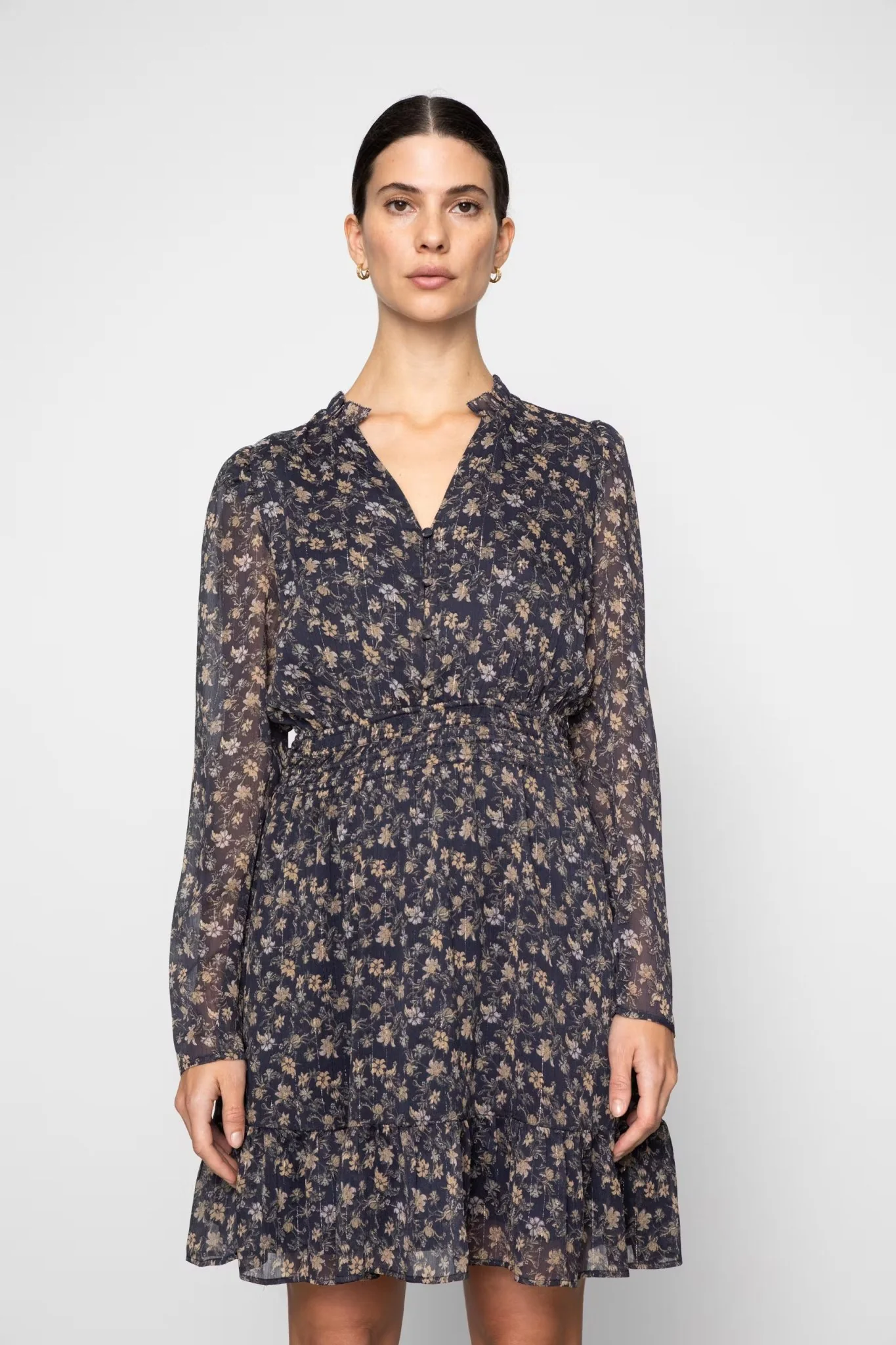 Eira Dress Navy Dahlia Print - Image 11