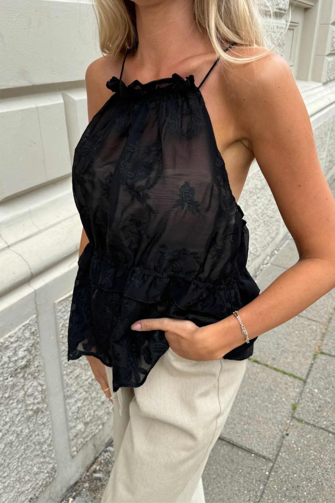 Ellinoric Lace Top Vintage Black - Image 2