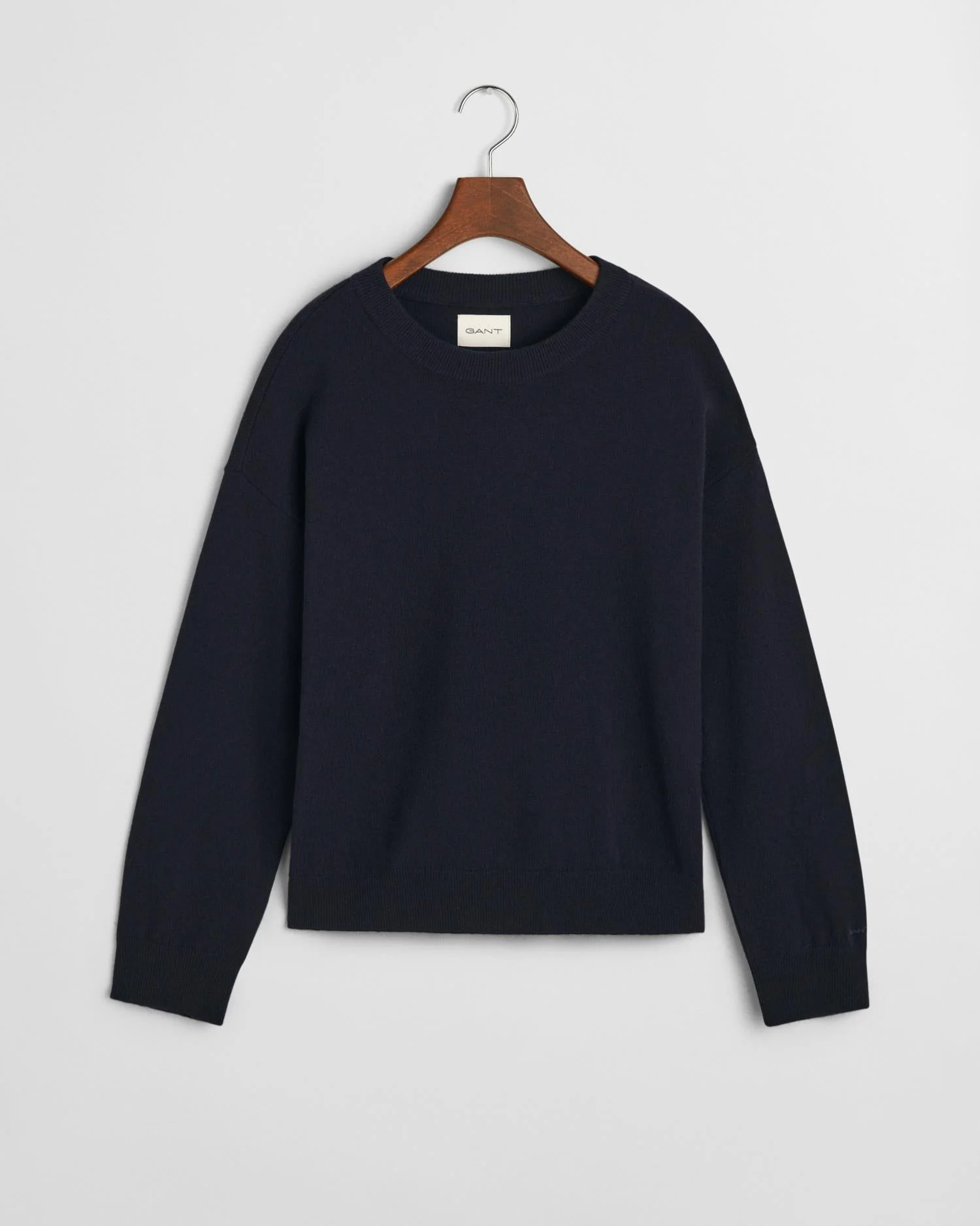 Superfine Lambswool Crew Neck Sweater Evening Blue