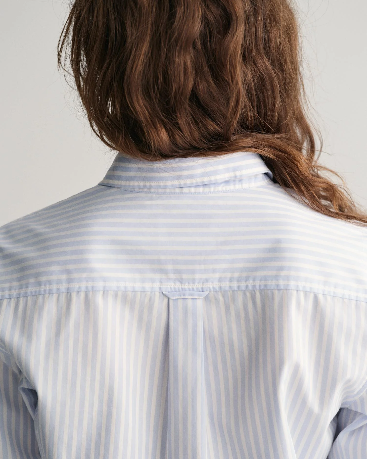 Regular Fit Striped Poplin Shirt Light Blue - Image 3