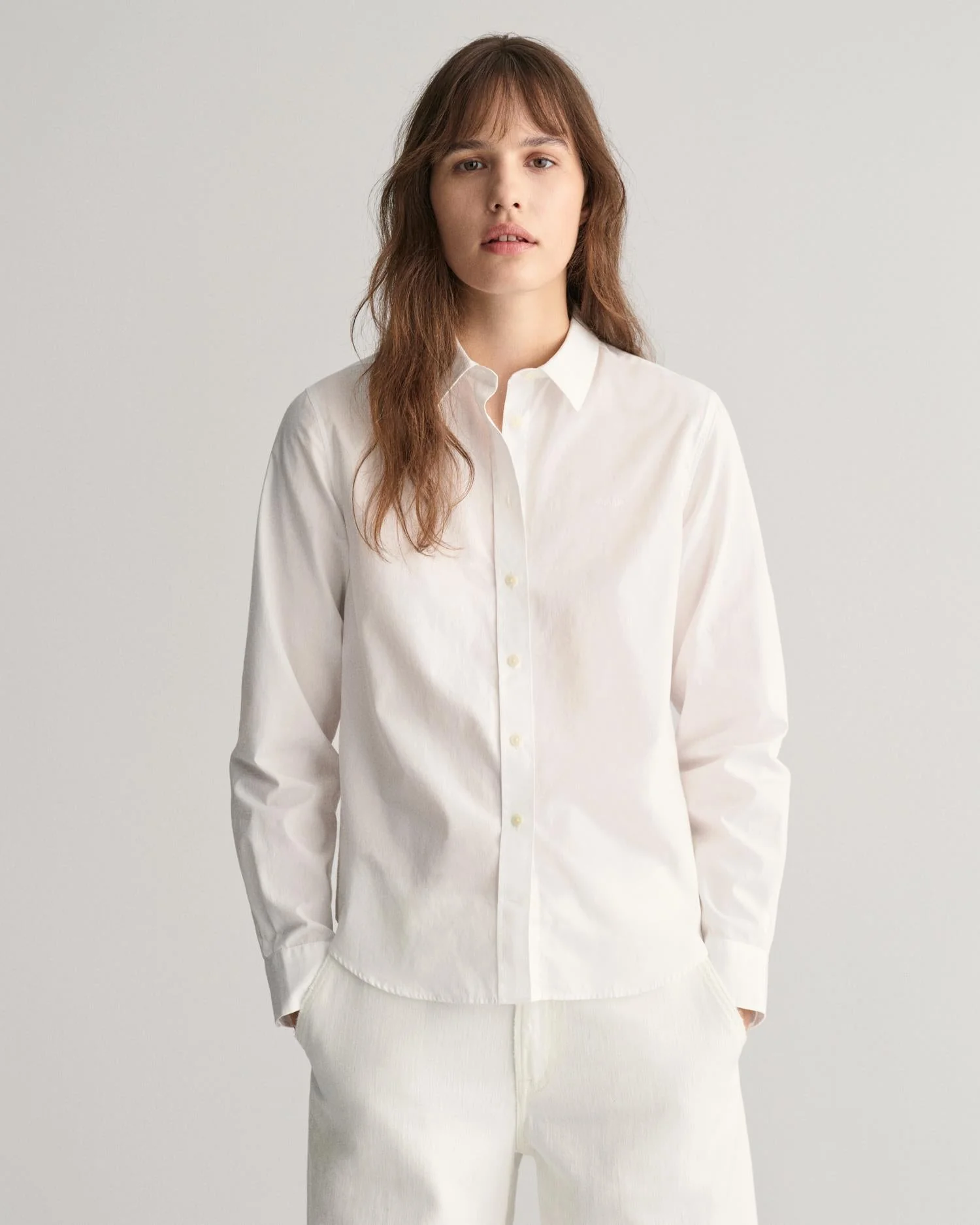 Regular Fit Poplin Shirt White - Image 5