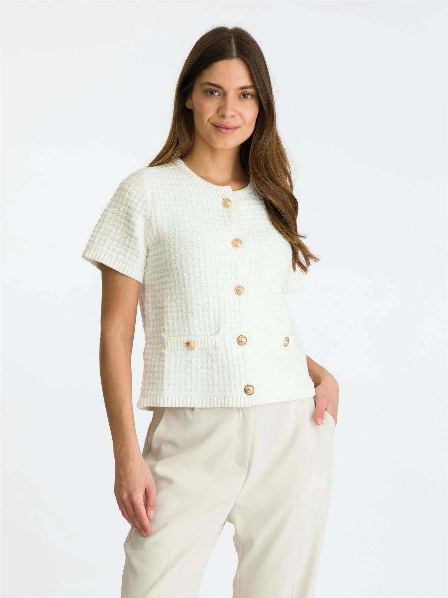 Masha Knit Cardigan White - Image 3