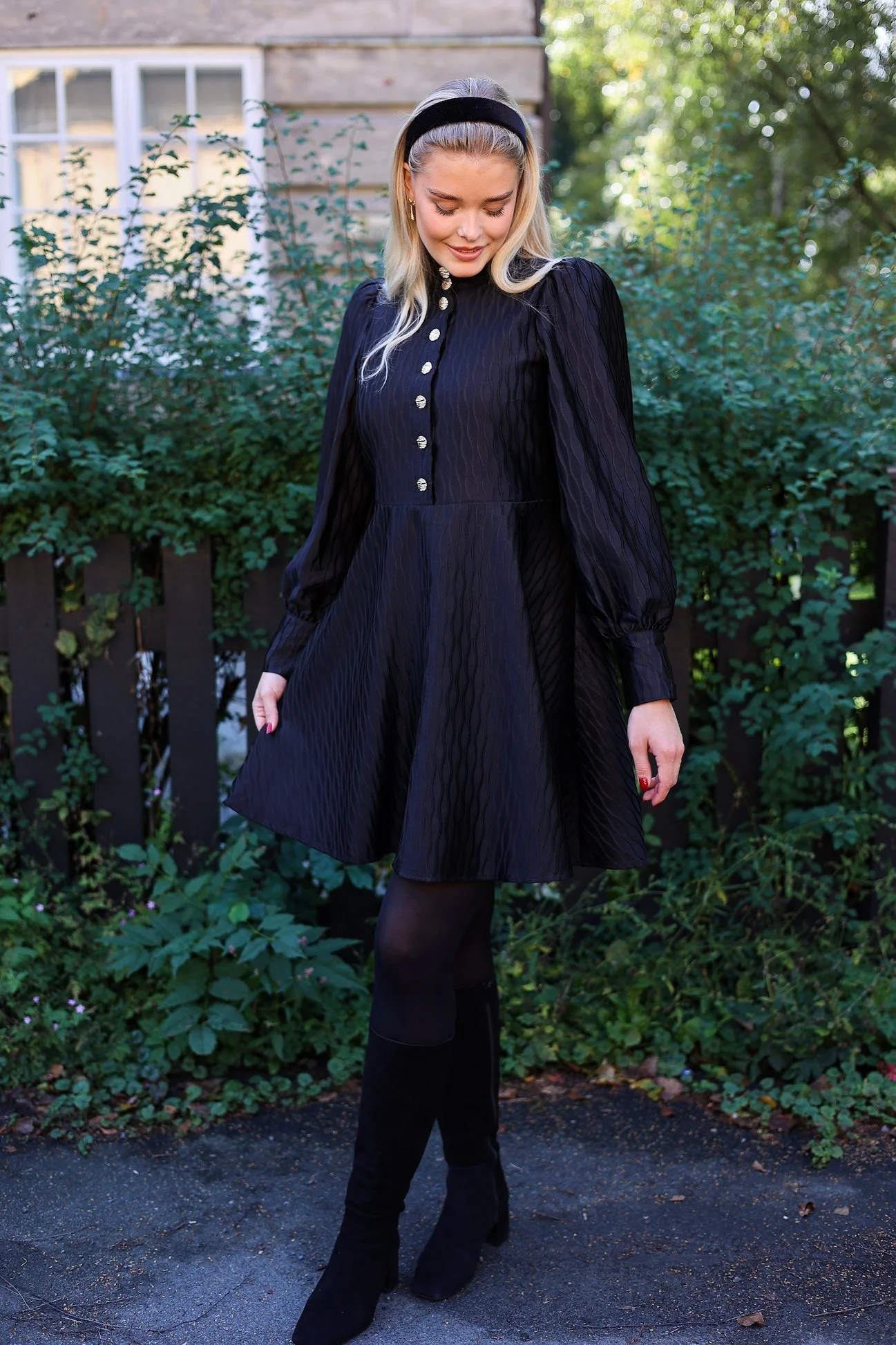 Yasripple Ls Dress Black - Image 3