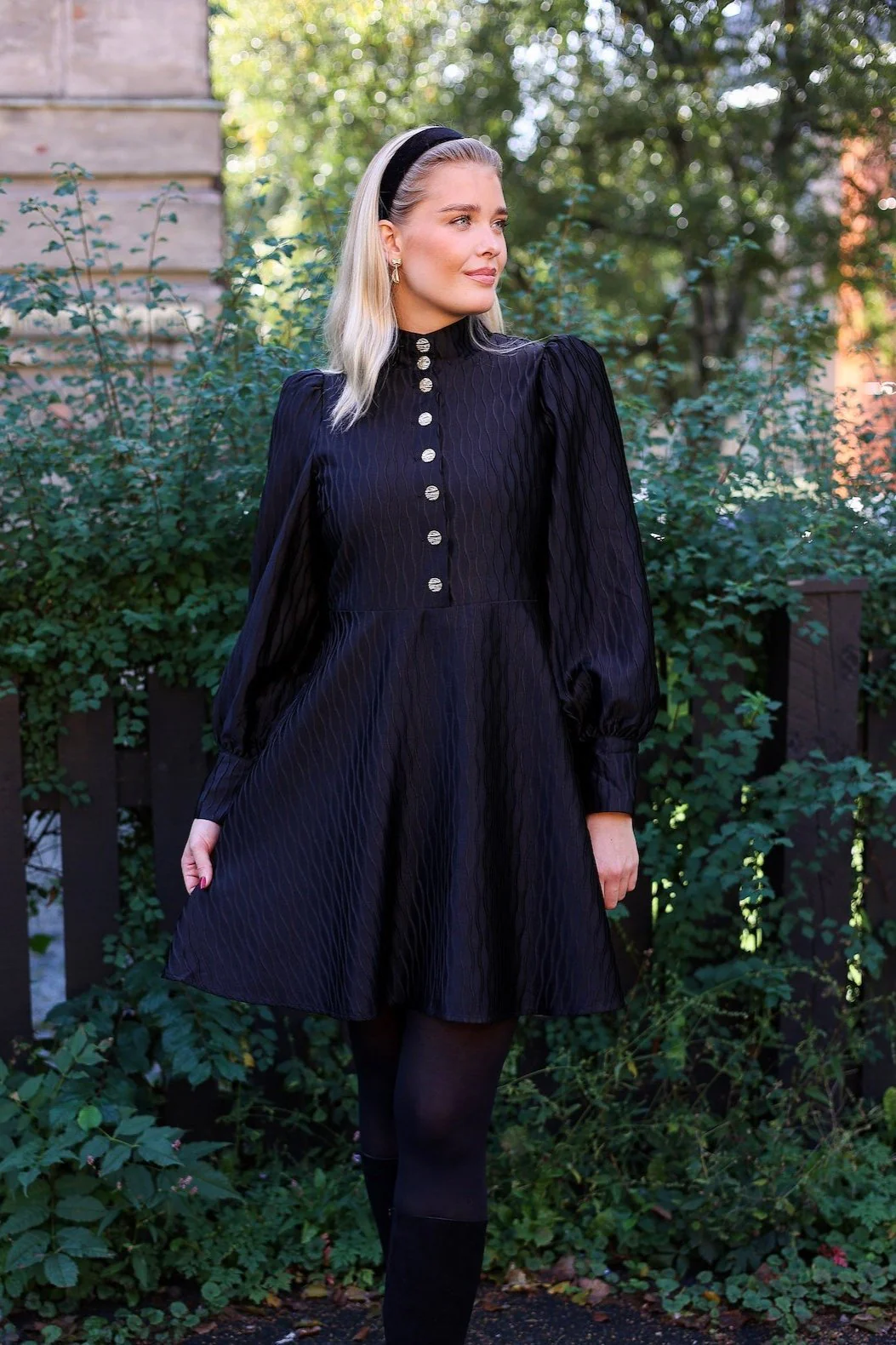 Yasripple Ls Dress Black - Image 4