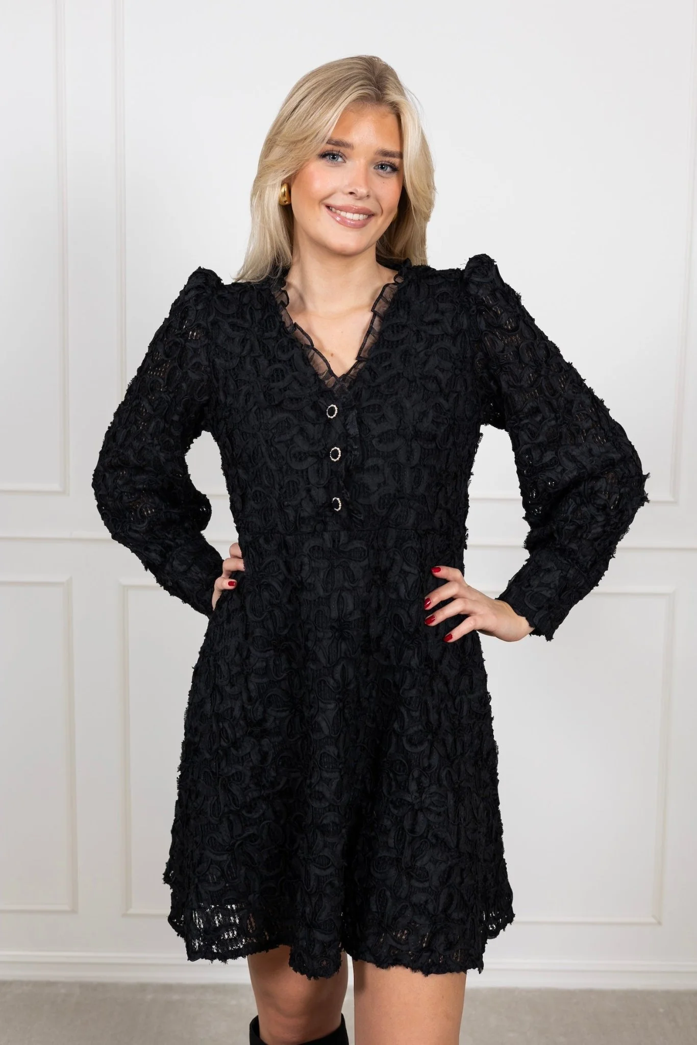 Yasflera Ls Dress Black - Image 3