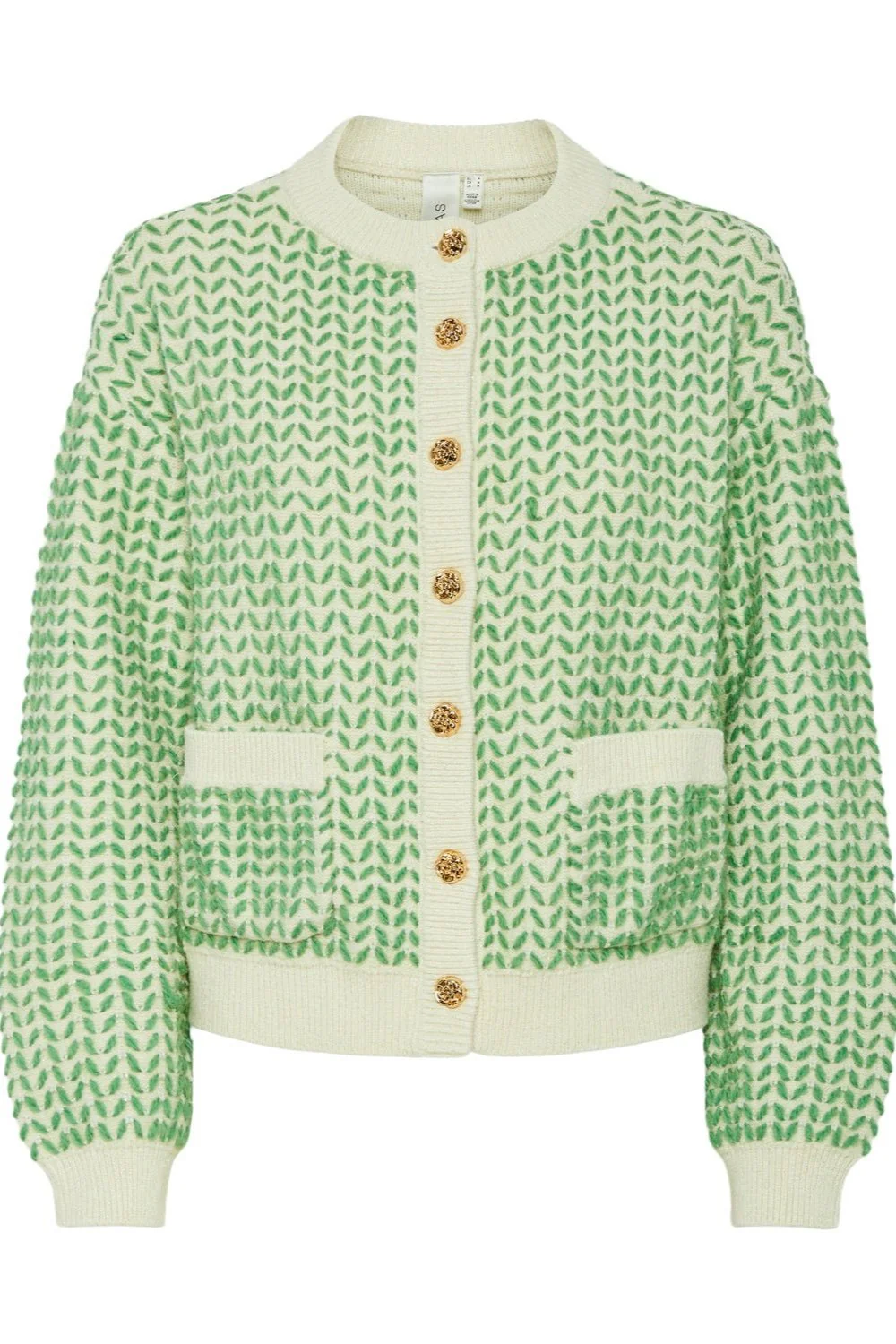 Yasgea Ls Knit Cardigan Birch Medium Green - Image 2