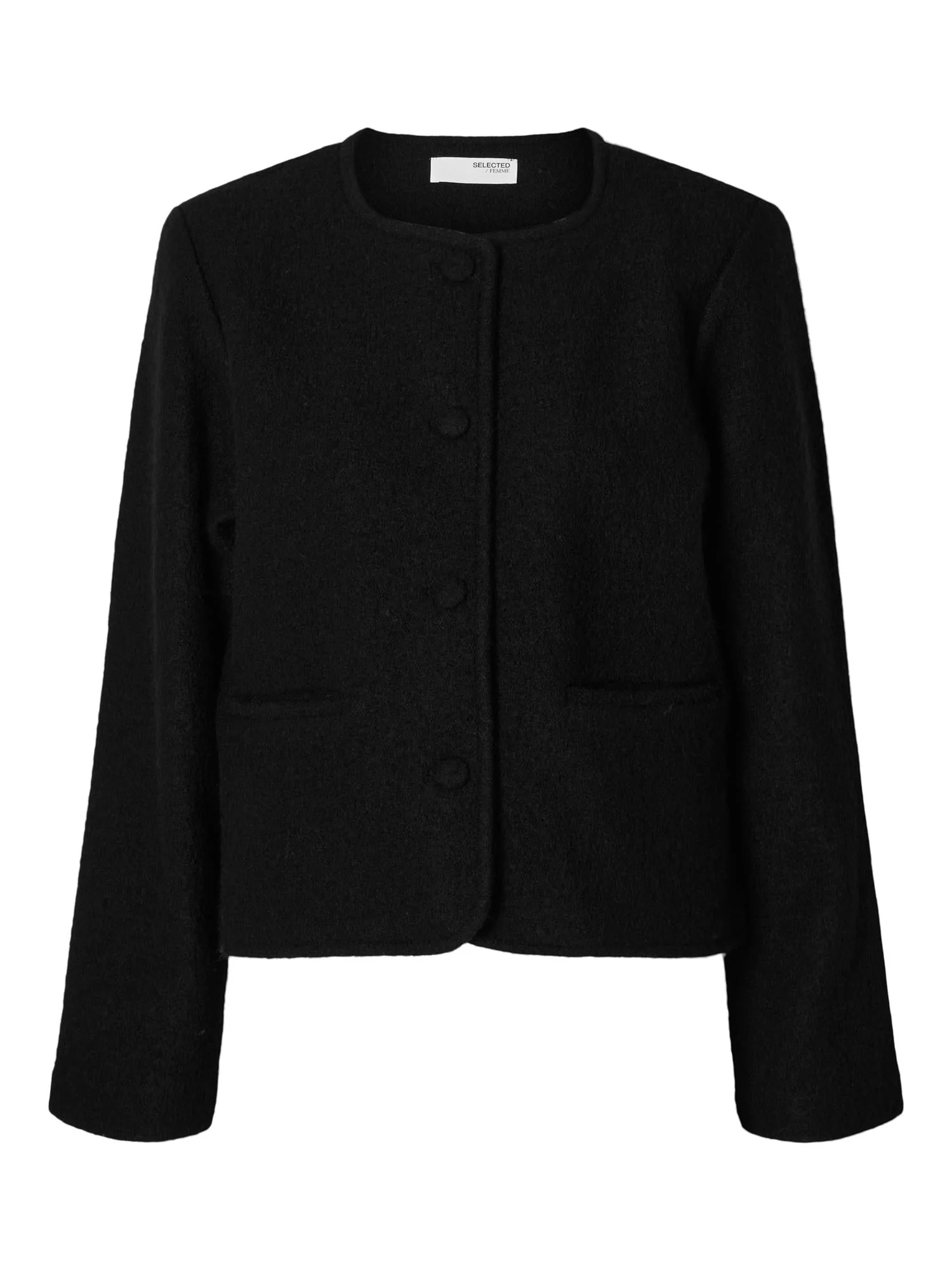 Darla Ls Knit Short Cardigan Black
