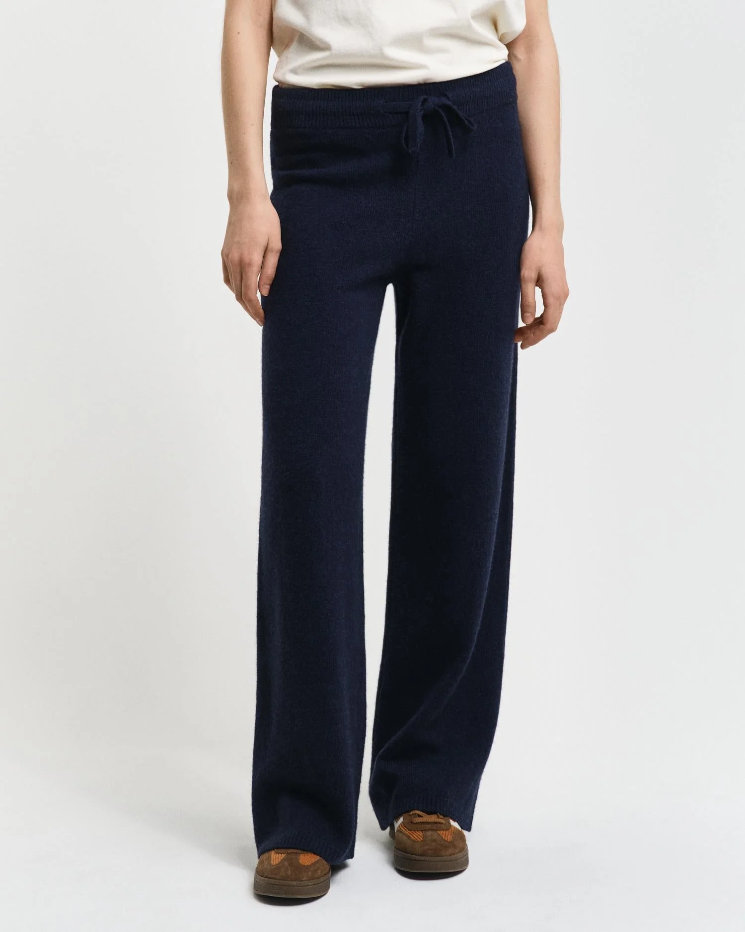 Knitted Wool Pants Evening Blue - Image 3