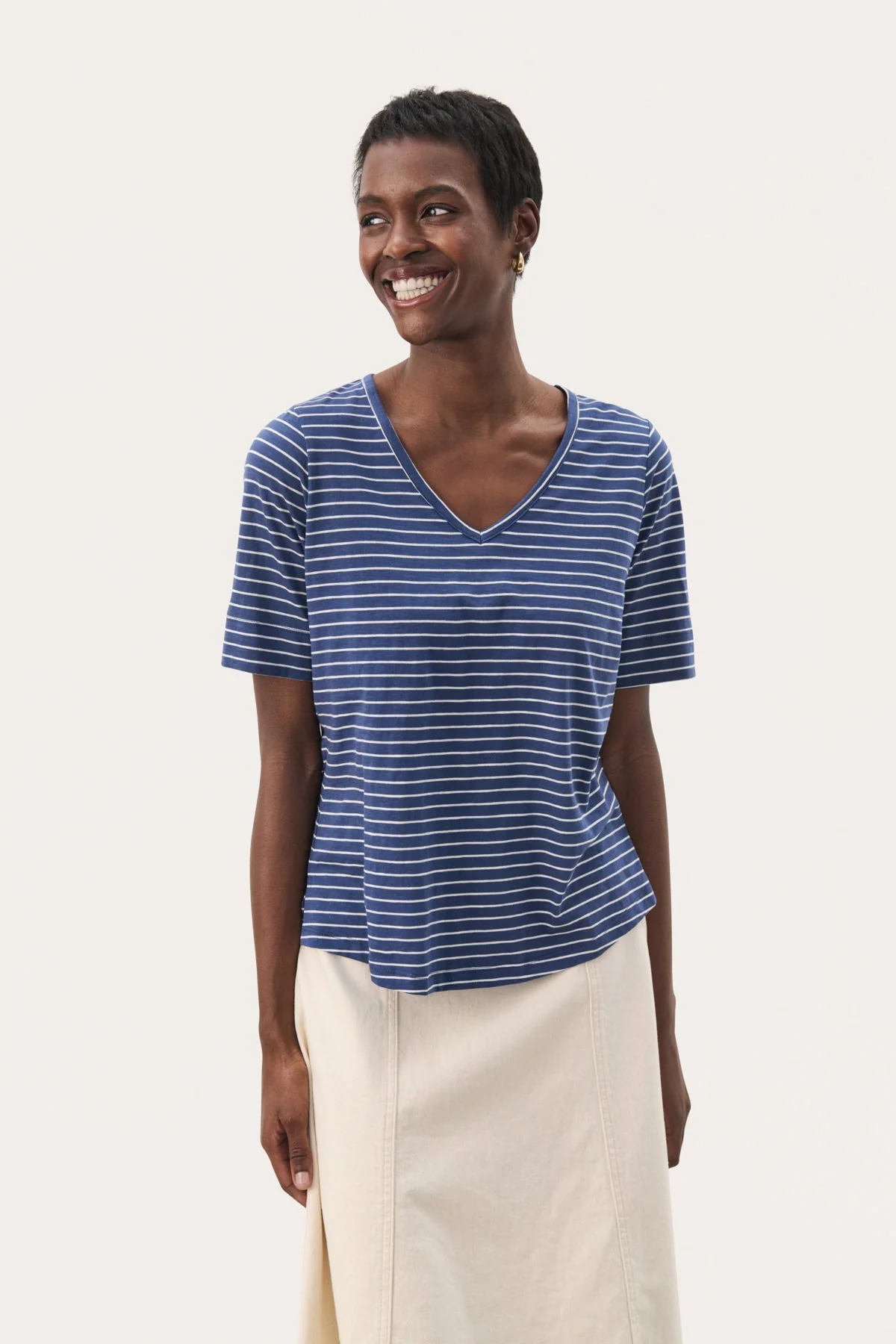 Curliapw T-Shirt Oceana Eggnog Stripe - Image 3