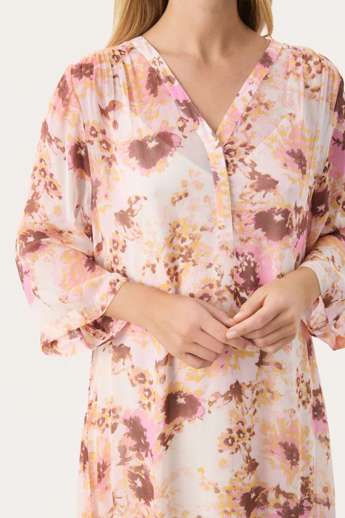 Beritpw Dress Pink Nectar Scattered Flower - Image 8