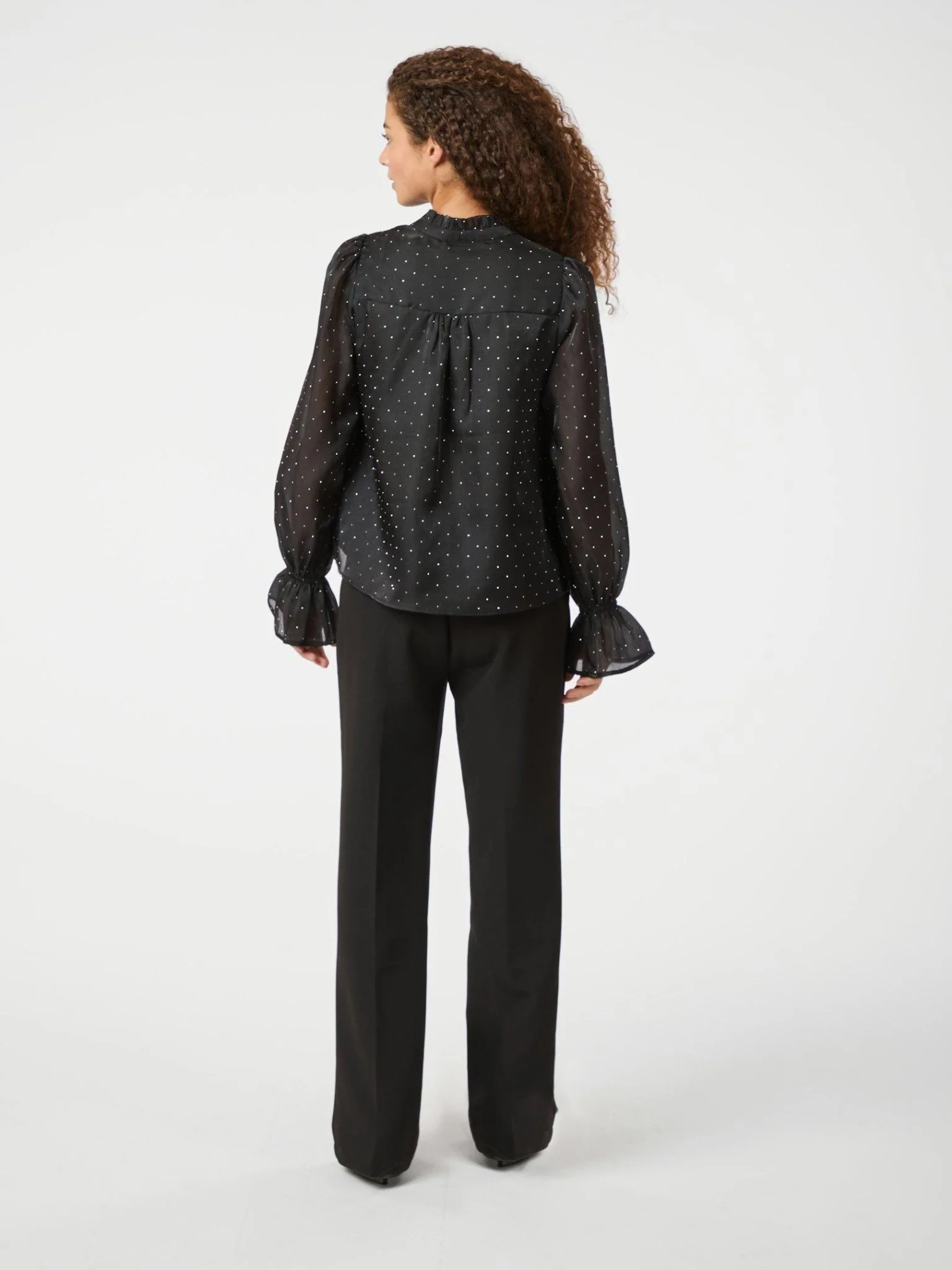 Amara Bedazzled Blouse Black - Image 5