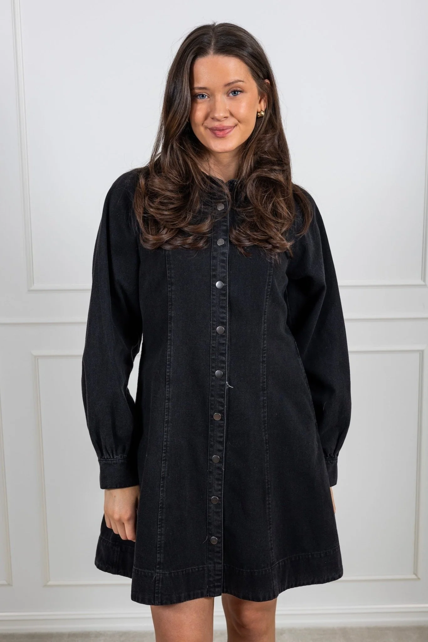 Hanne Denim Dress Black - Image 3