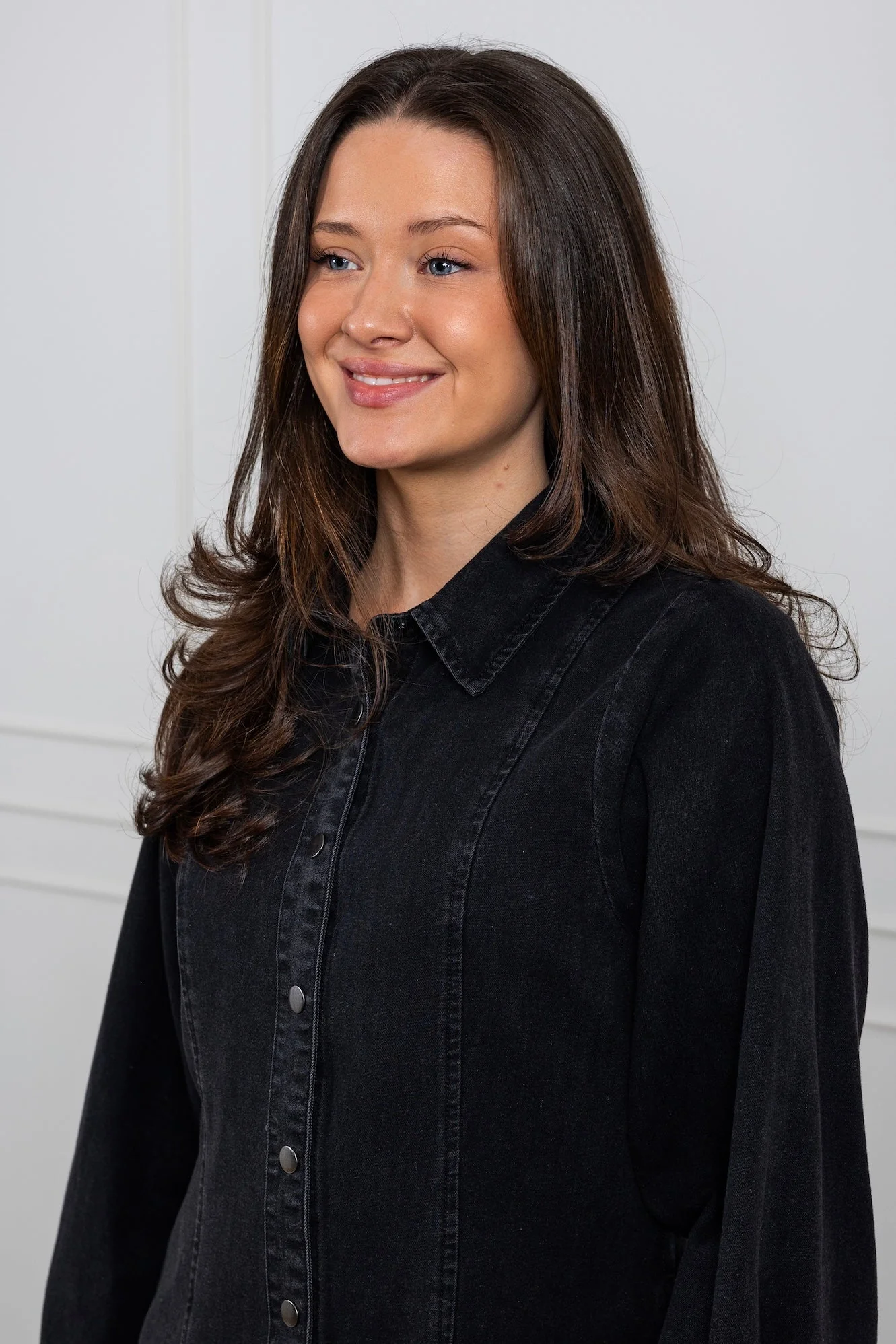 Hanne Denim Dress Black - Image 6