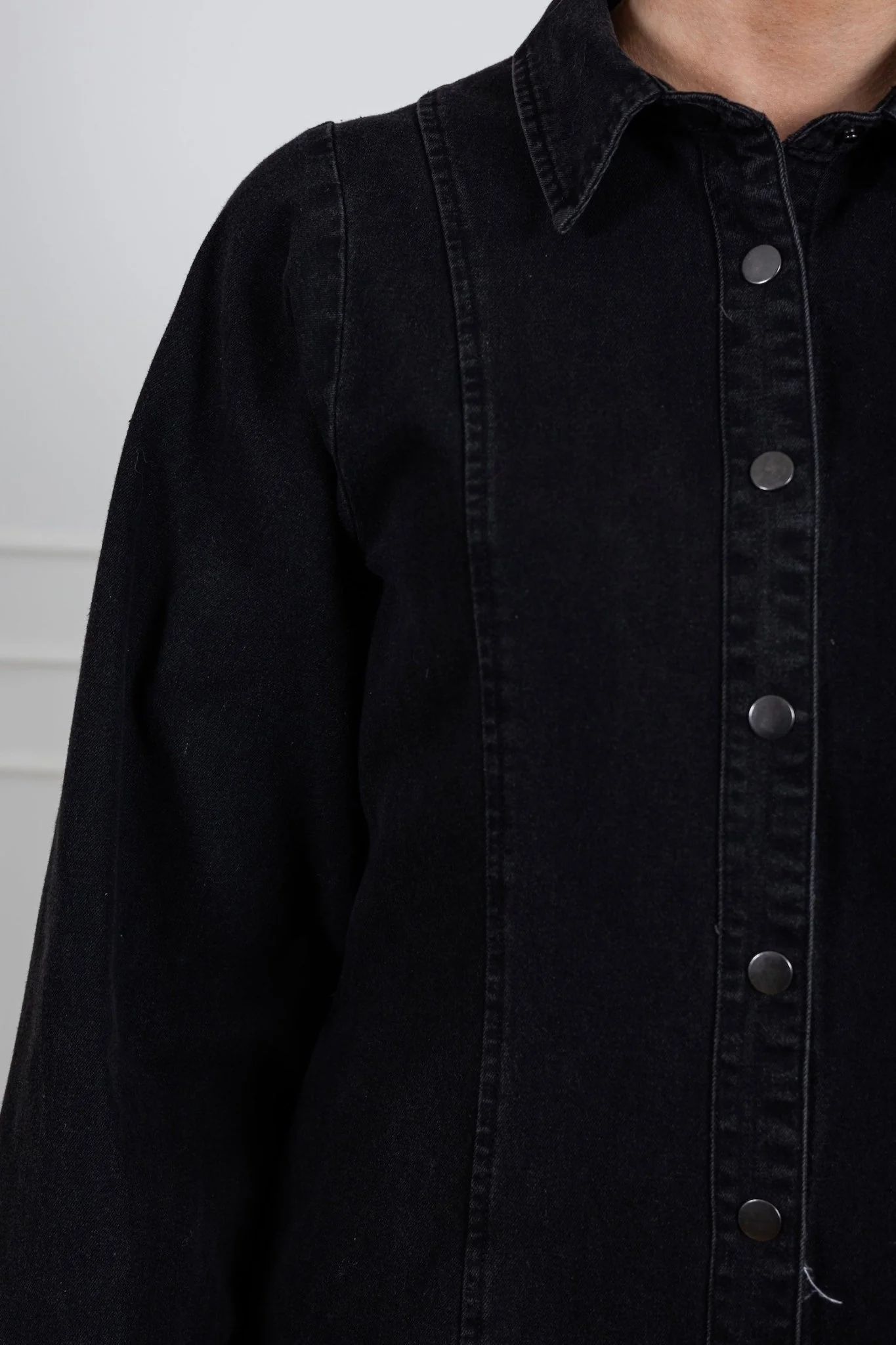 Hanne Denim Dress Black - Image 7