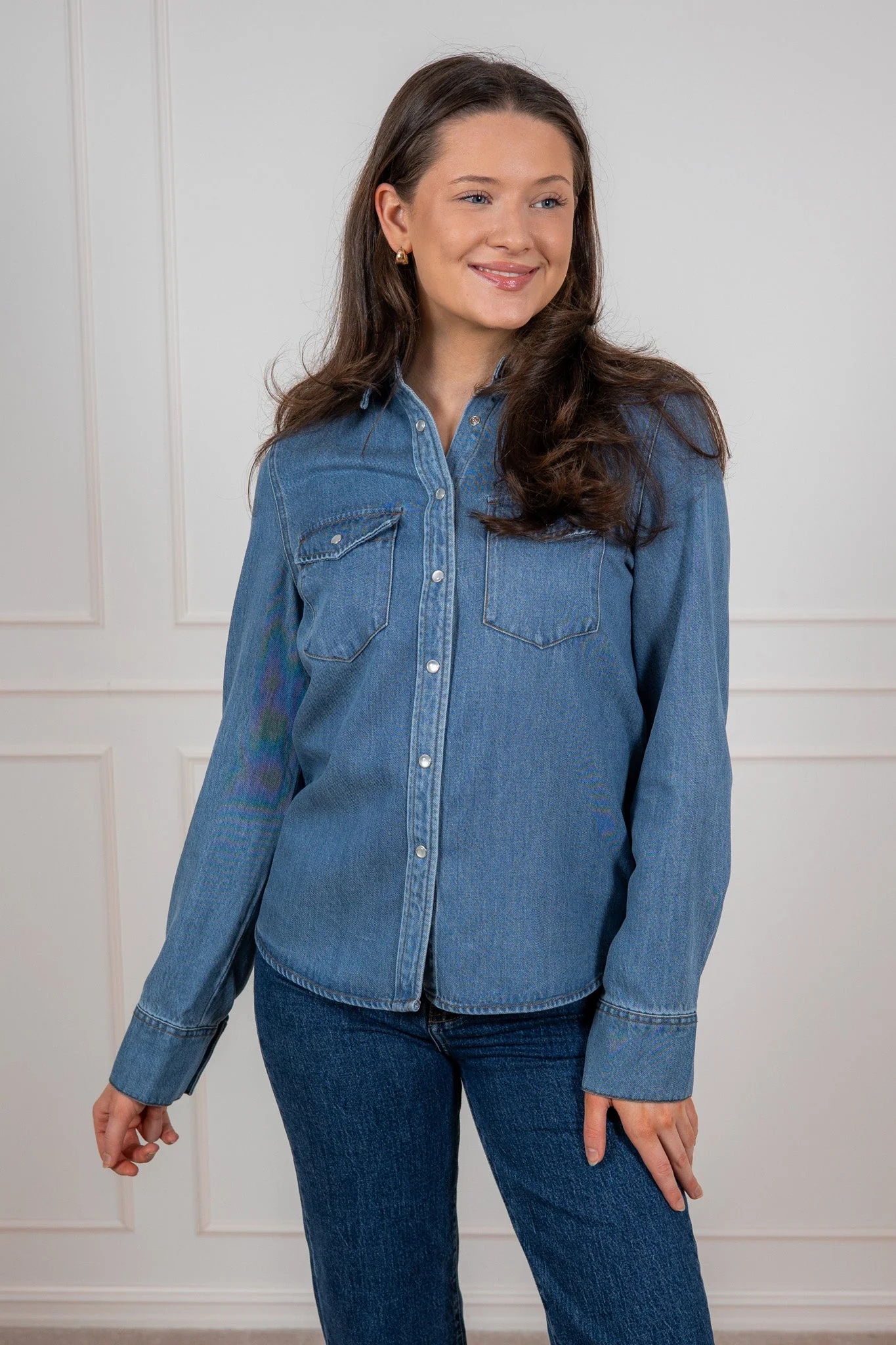 Roger Denim Shirt Vintage Blue - Image 4