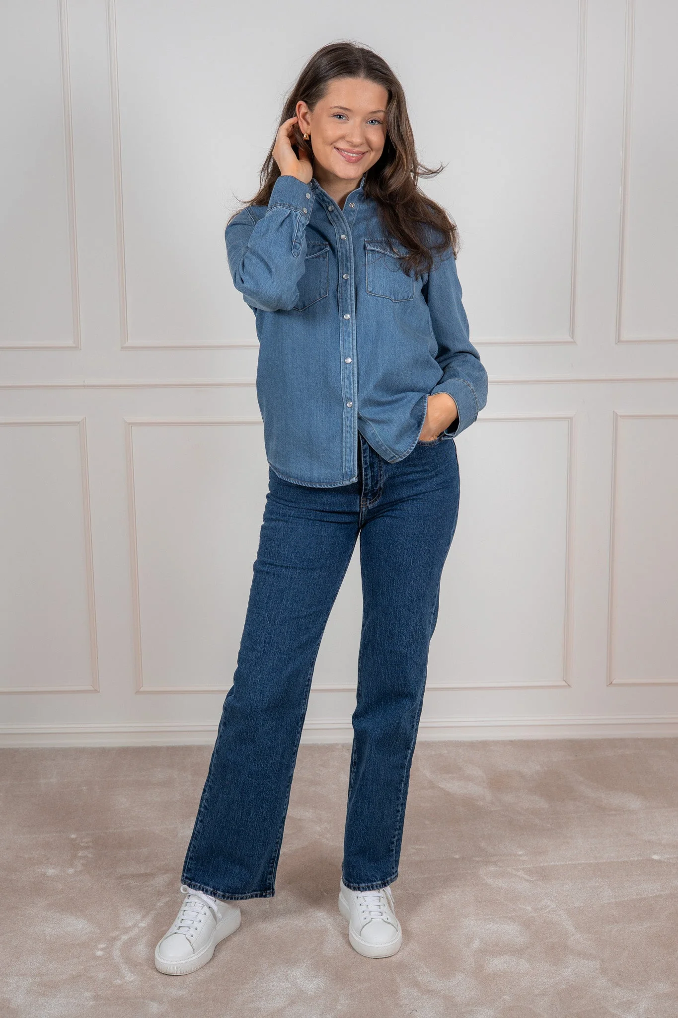 Roger Denim Shirt Vintage Blue - Image 5