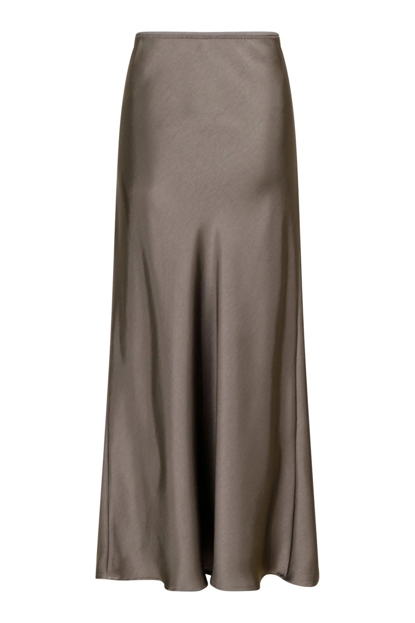 Vicky Heavy Sateen Skirt Warm Grey - Image 10