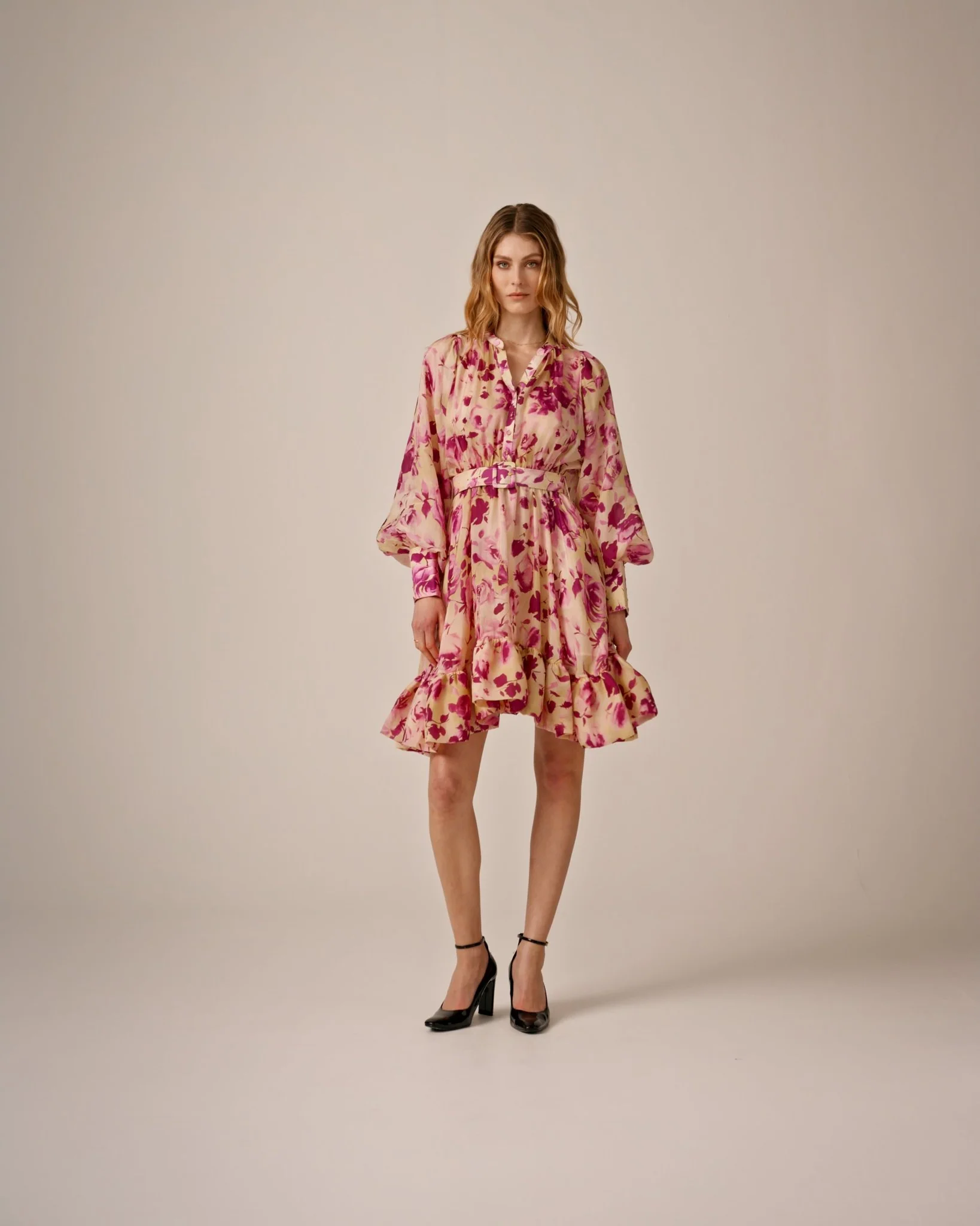 Cupro Mini Dress Rose Bed - Image 2