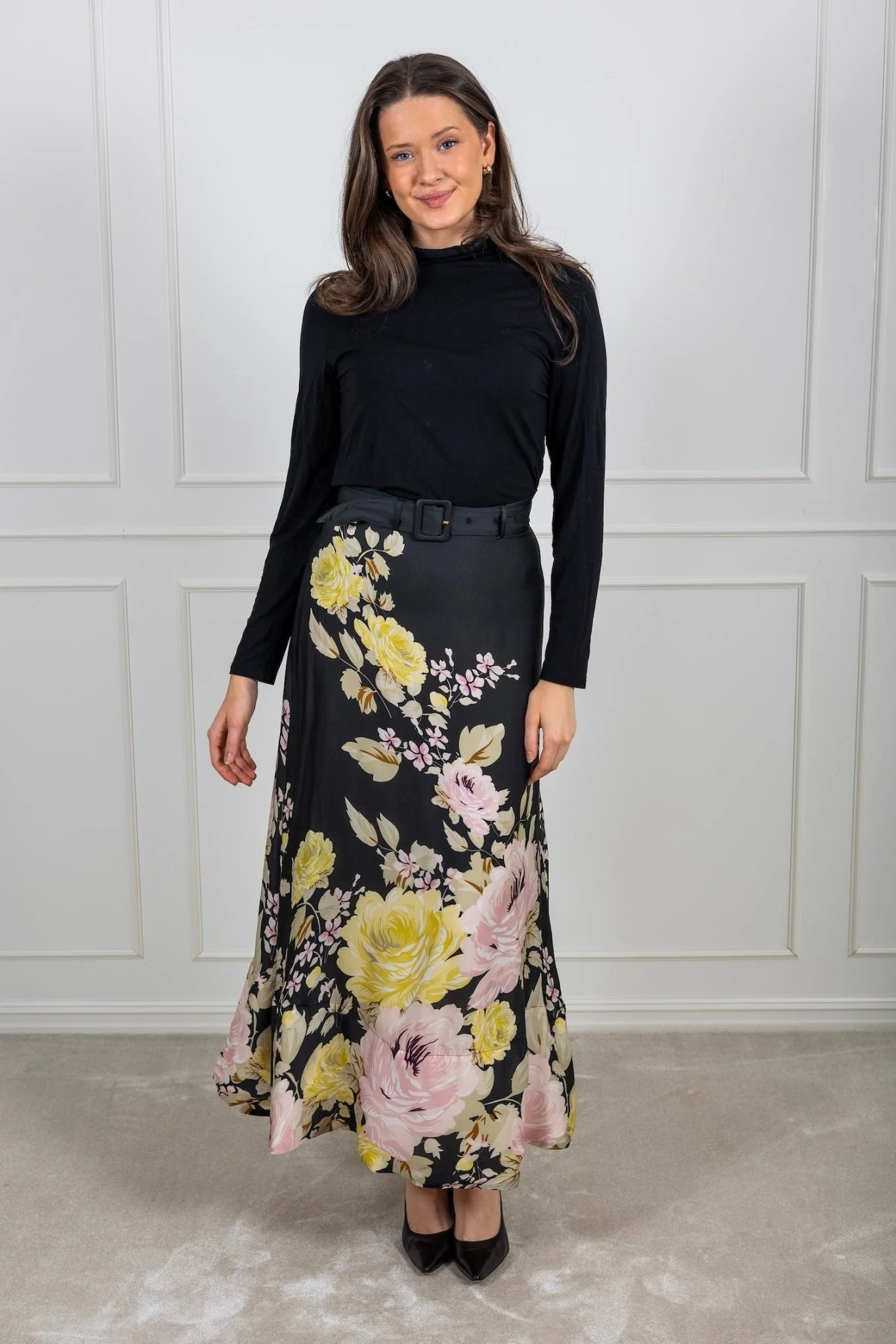 Organza Maxi Skirt Growing Flower