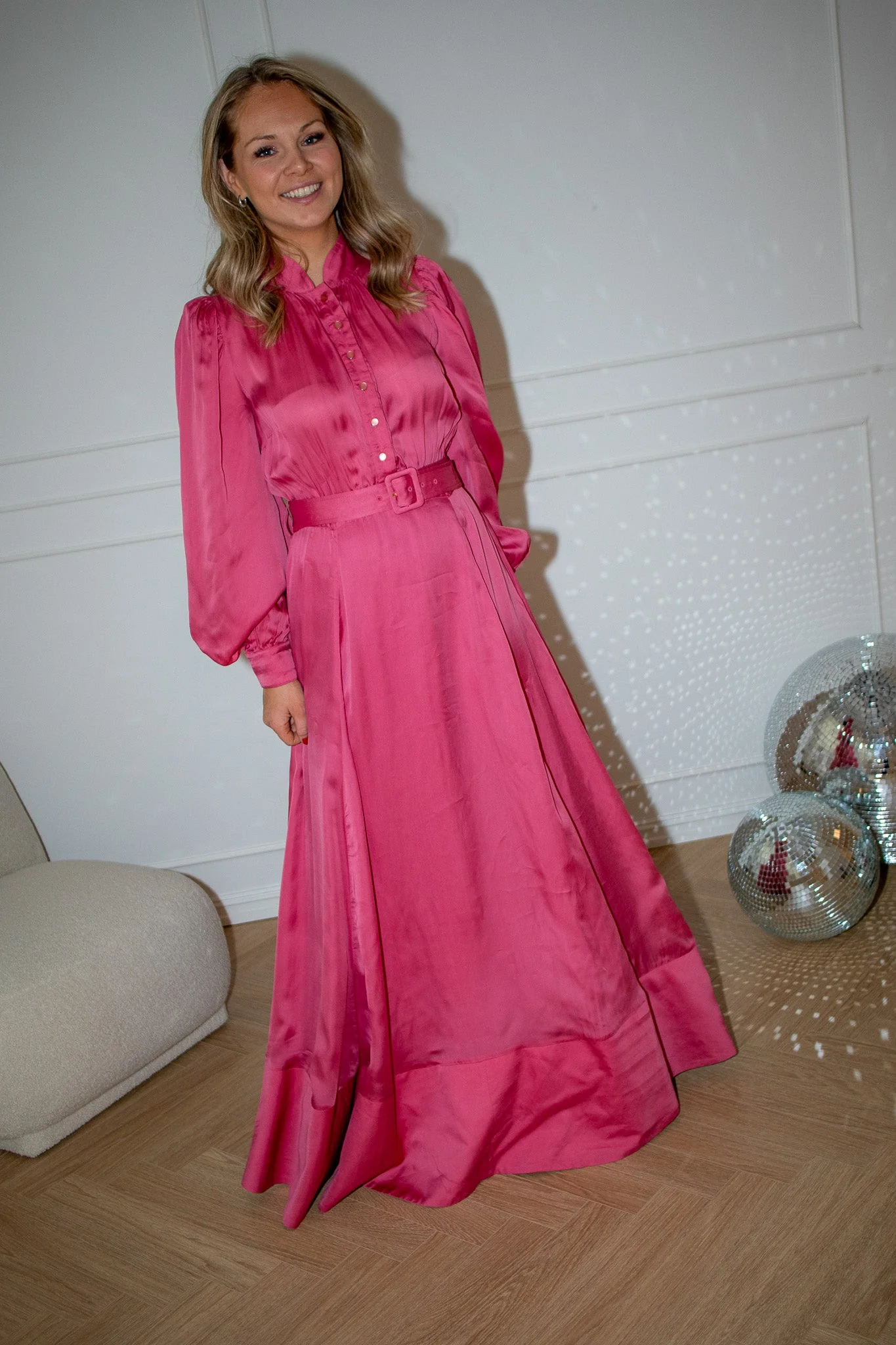 Organza Maxi Dress Raspberry - Image 5