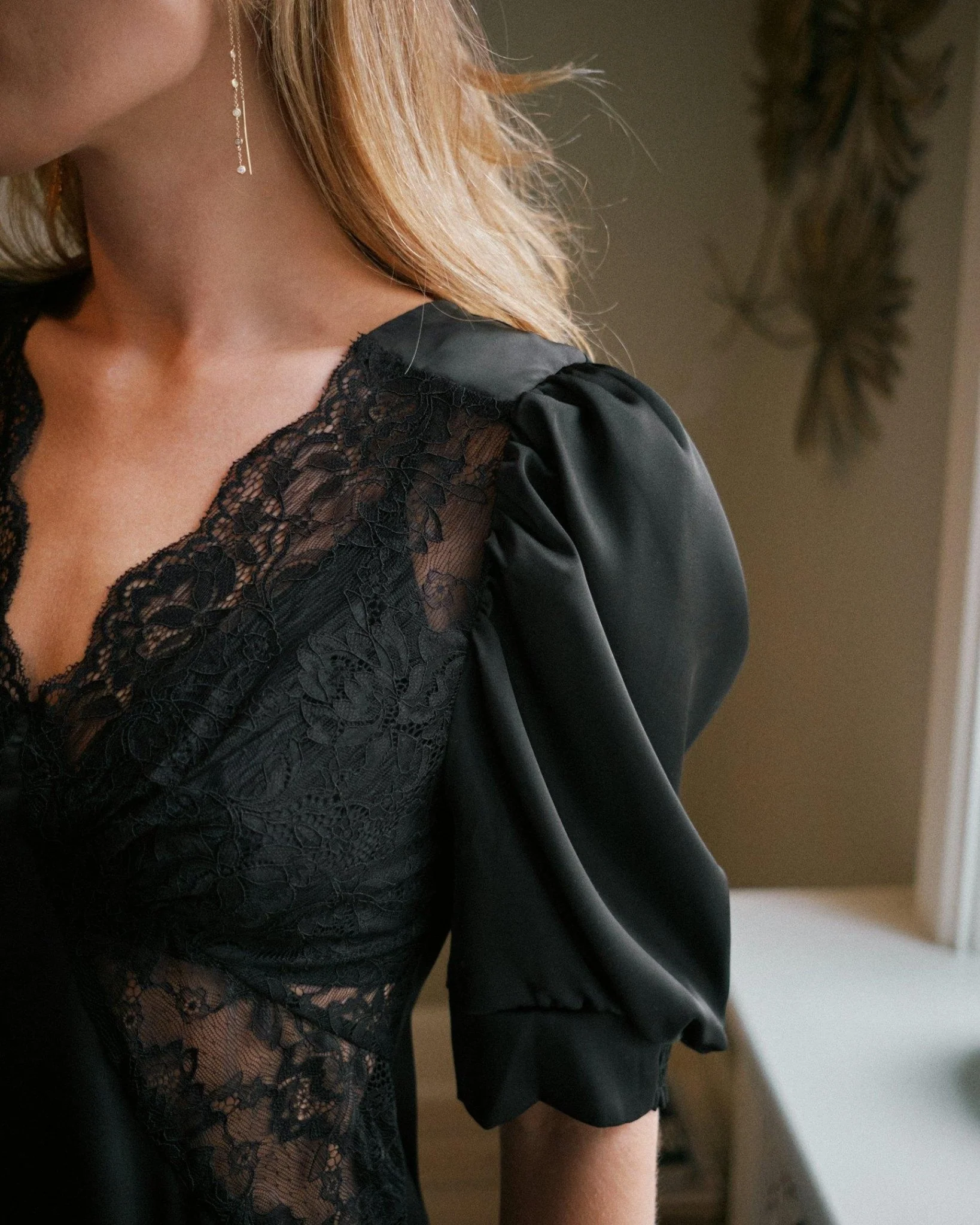 Ambrosi Lace Blouse Black - Image 6