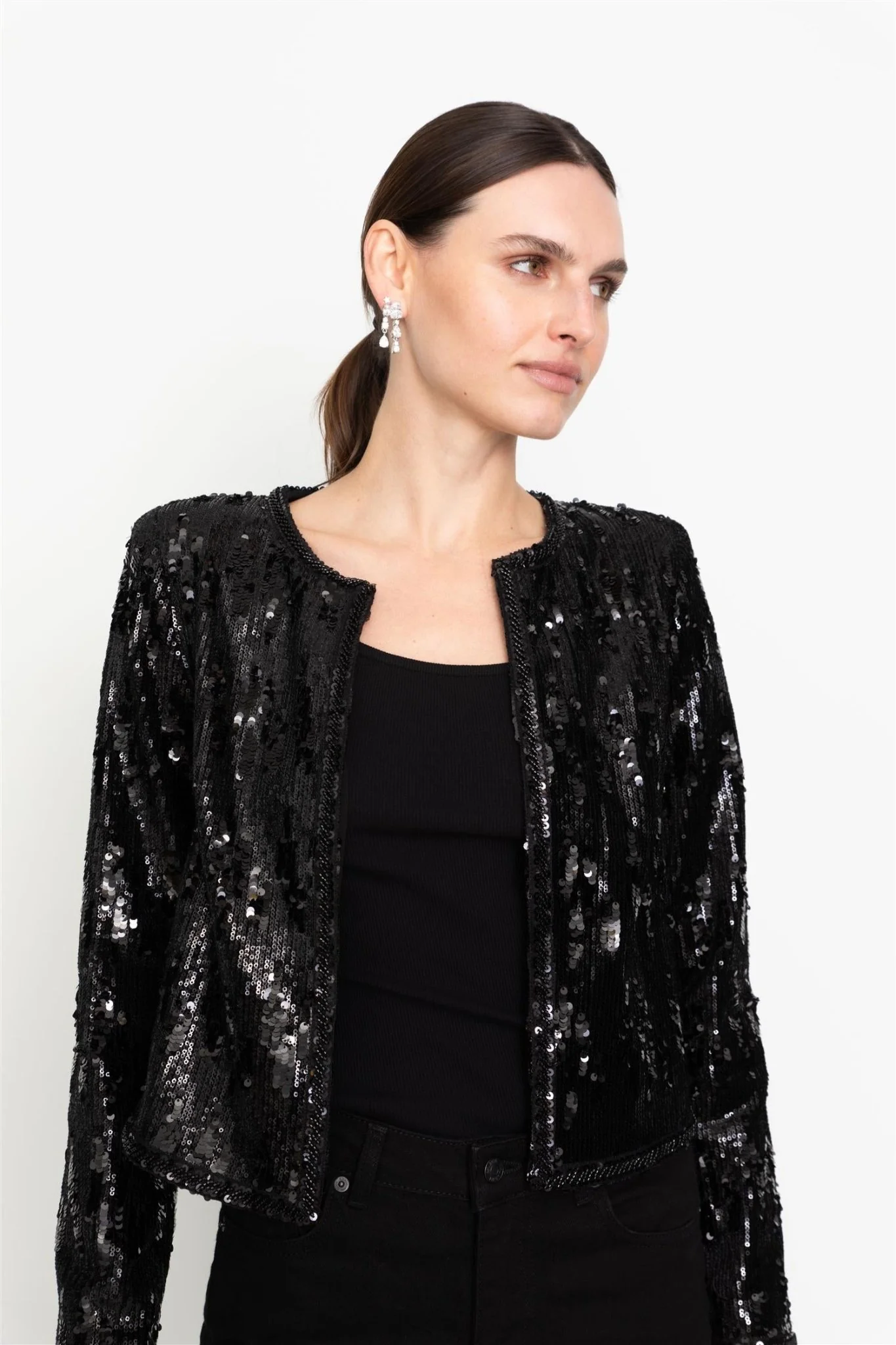Vela Sequin Jacket Black - Image 9