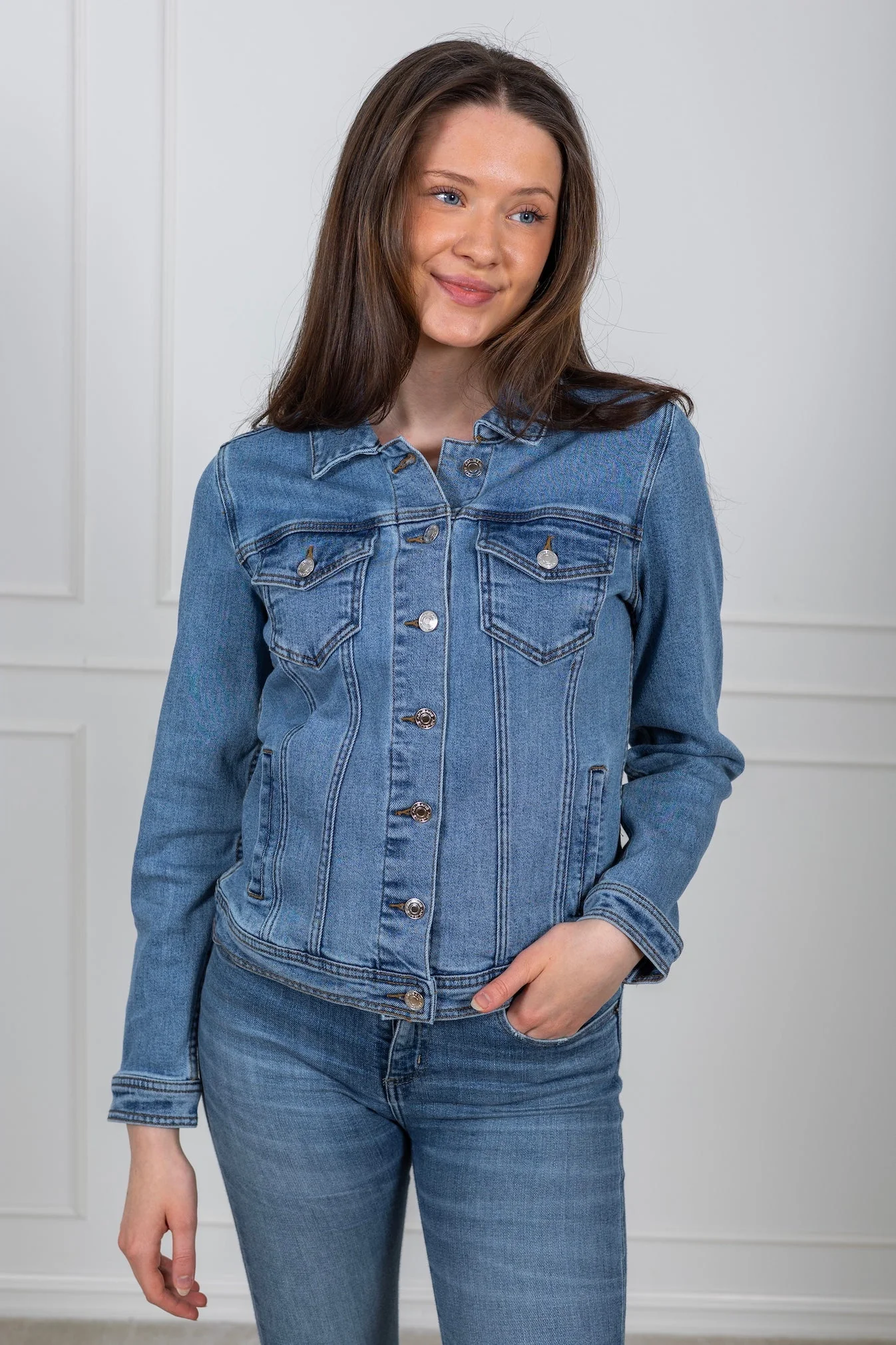 Henny Jacket Lht Blue Denim - Image 4