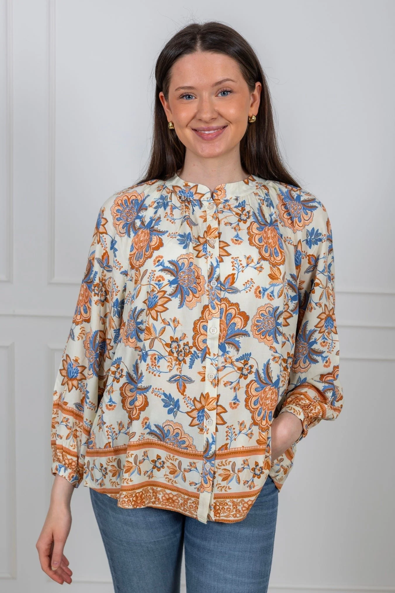 Thea Blouse Shaded Blue - Image 4