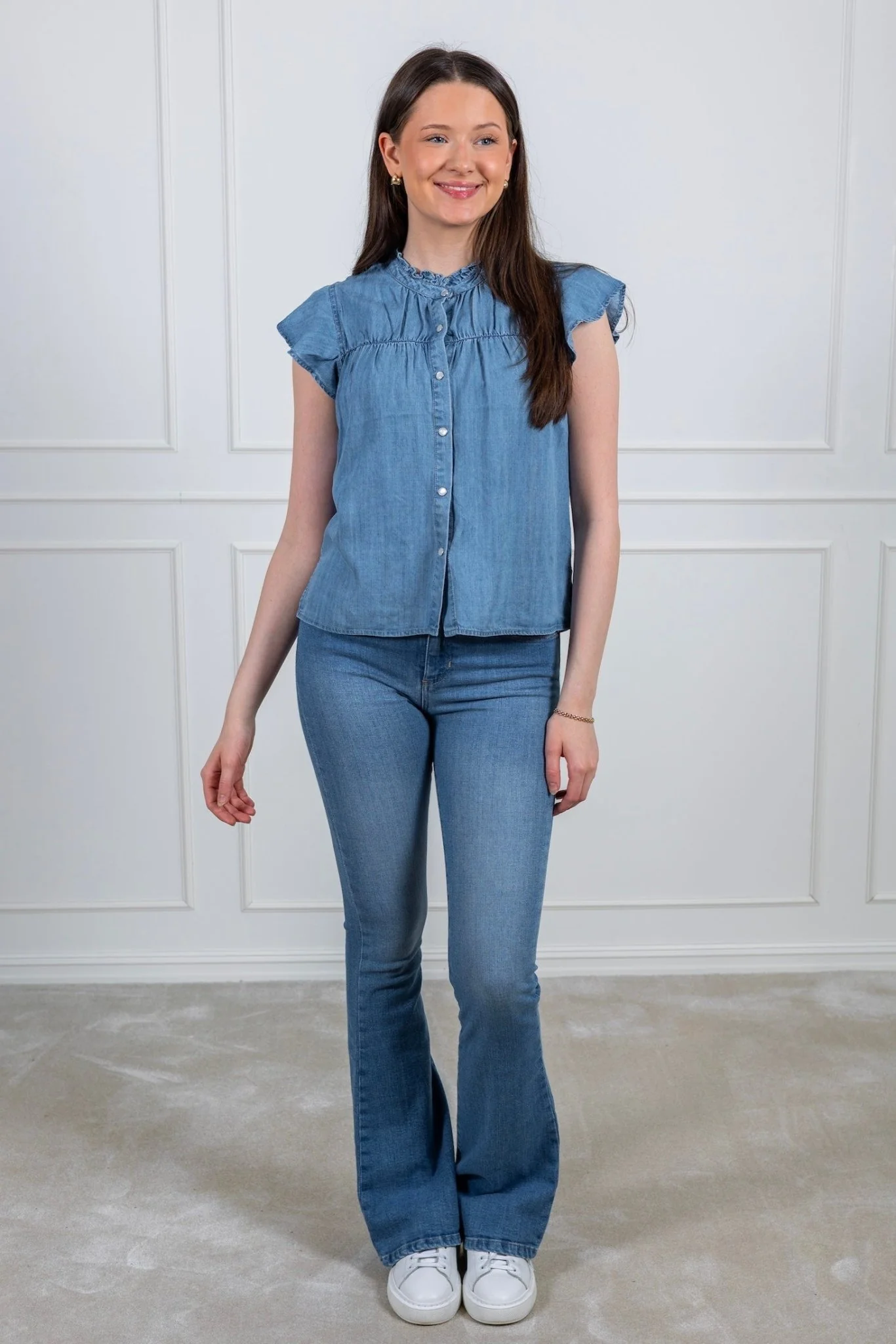 Mabel Blouse Navy - Image 3