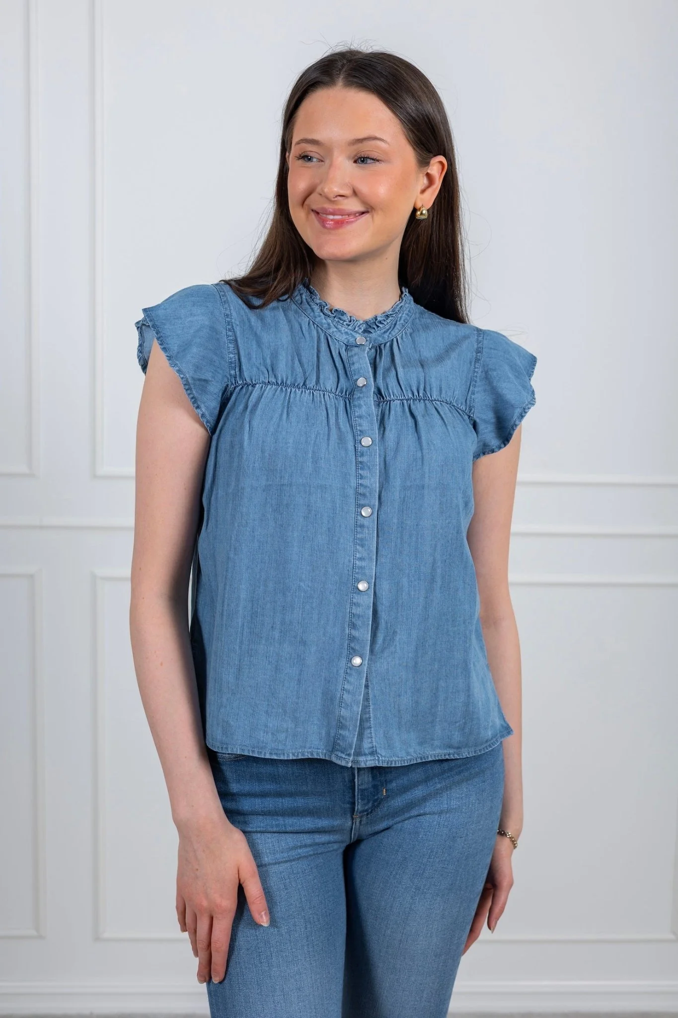 Mabel Blouse Navy - Image 4