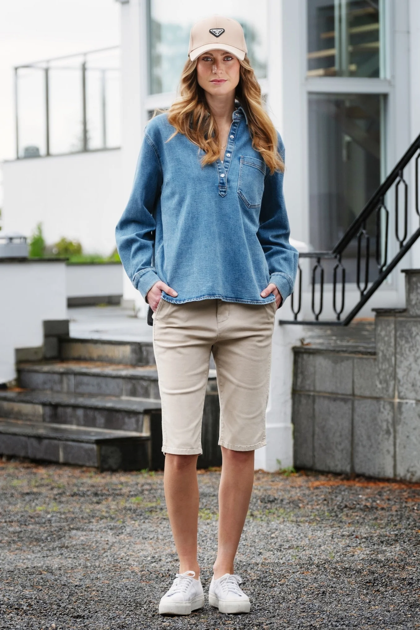 Andorra Blouse Lht Blue Denim - Image 10