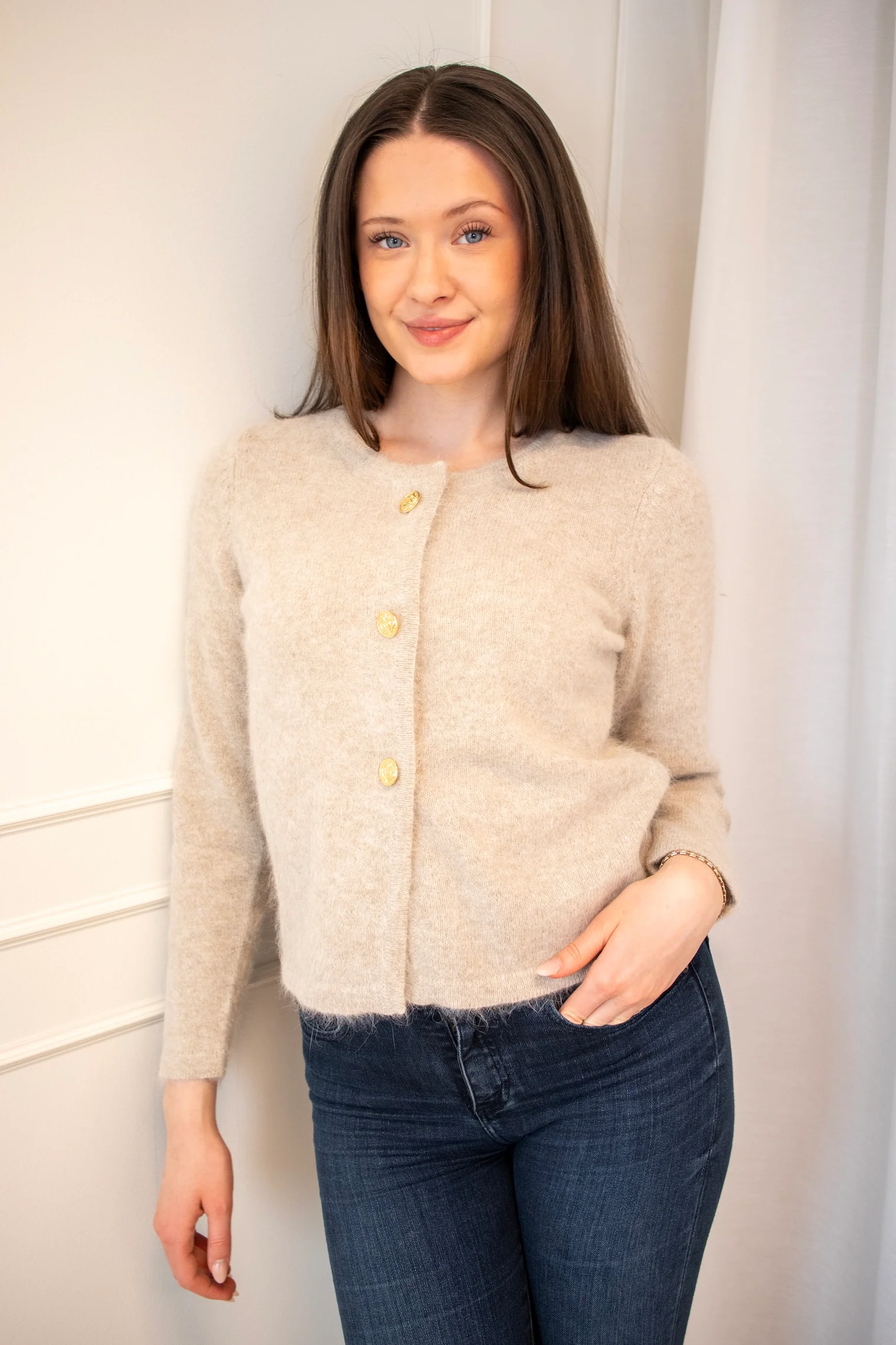 Estelle Cardigan Sand - Image 4