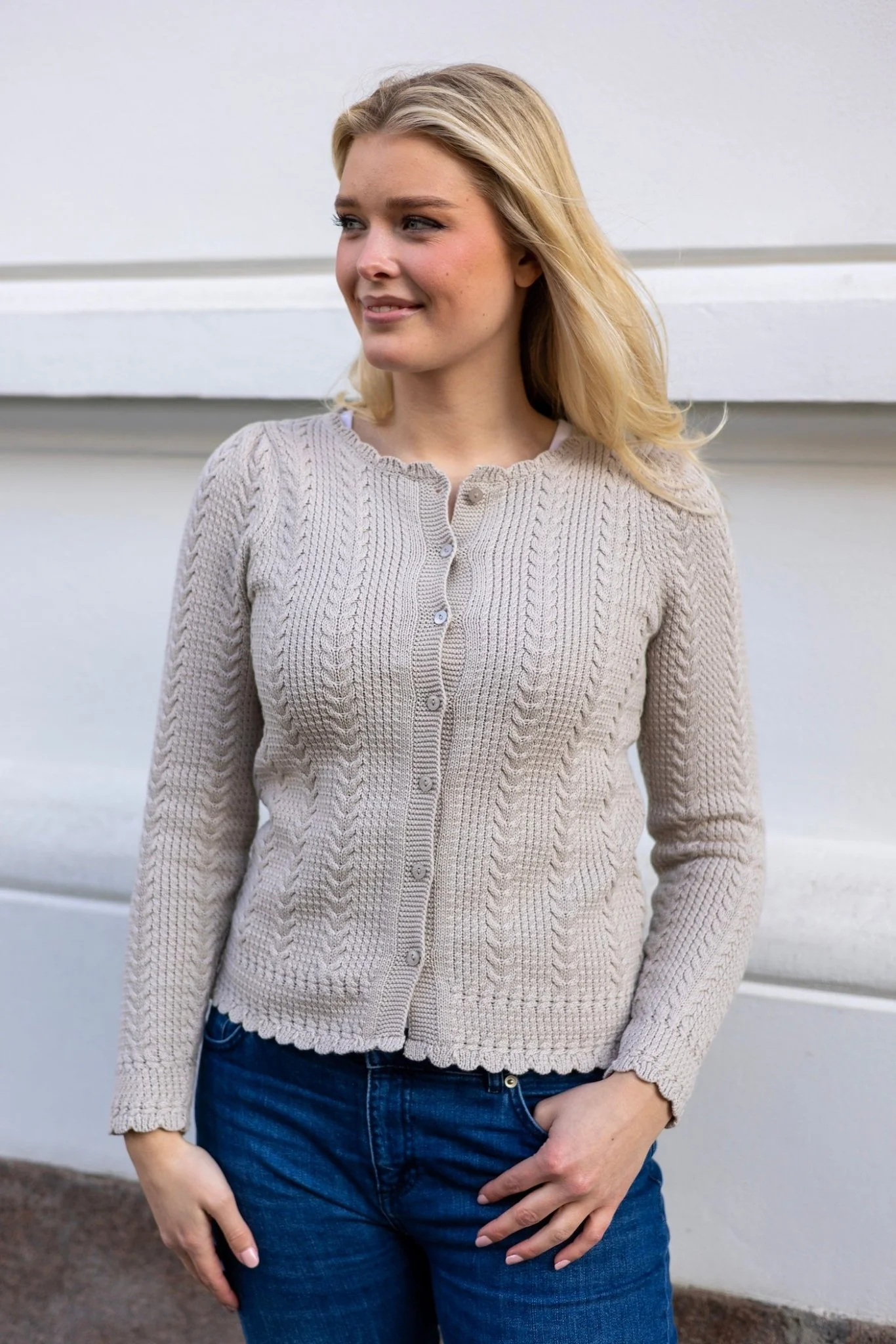 Luciana Cardigan Sand - Image 4