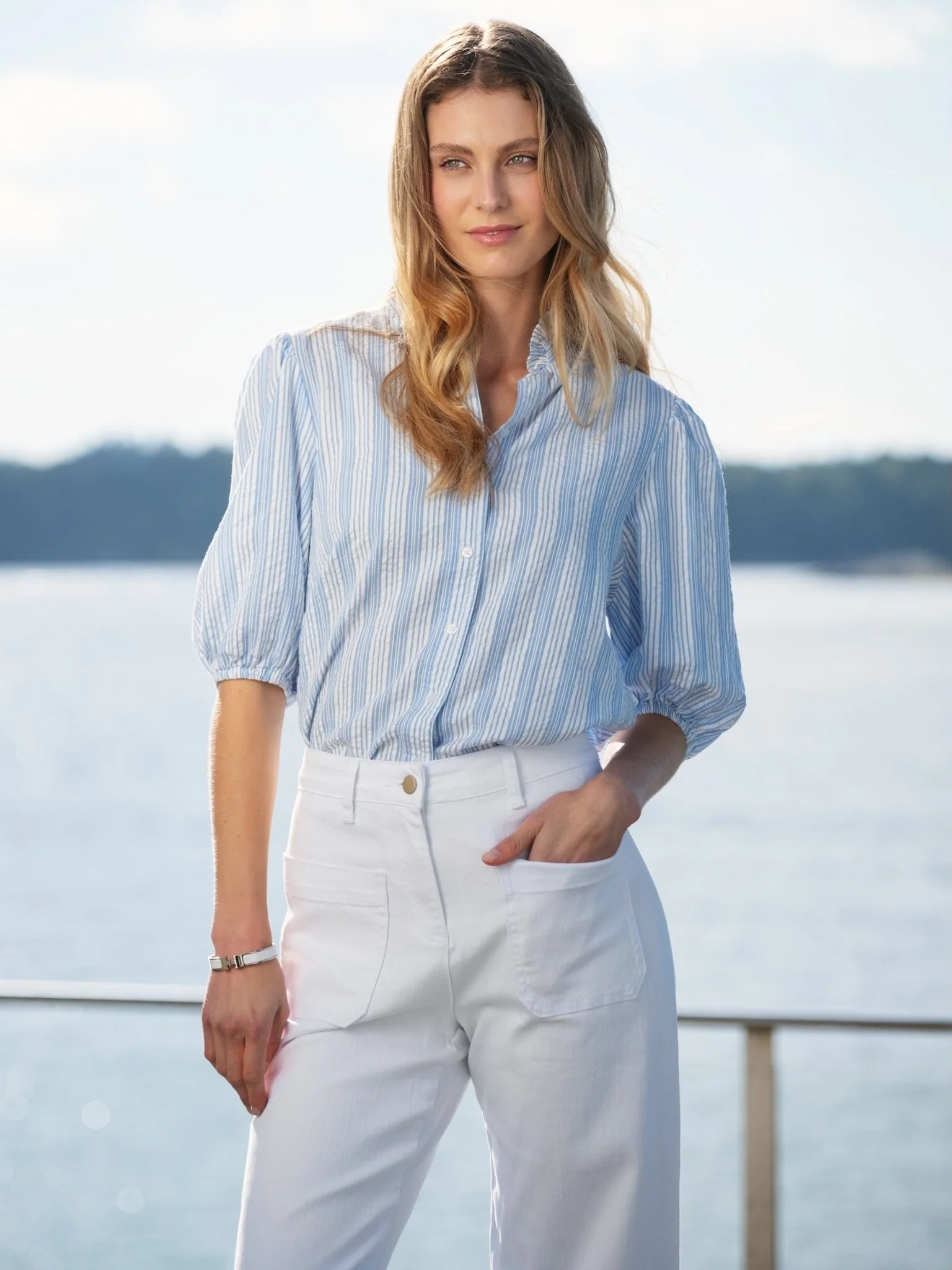 Seaside Blouse Light Blue
