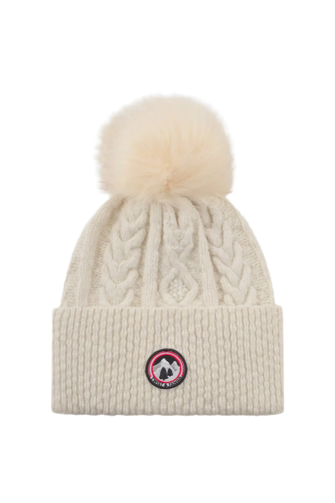 Avoriaz Cable-Knit Beanie Snow White