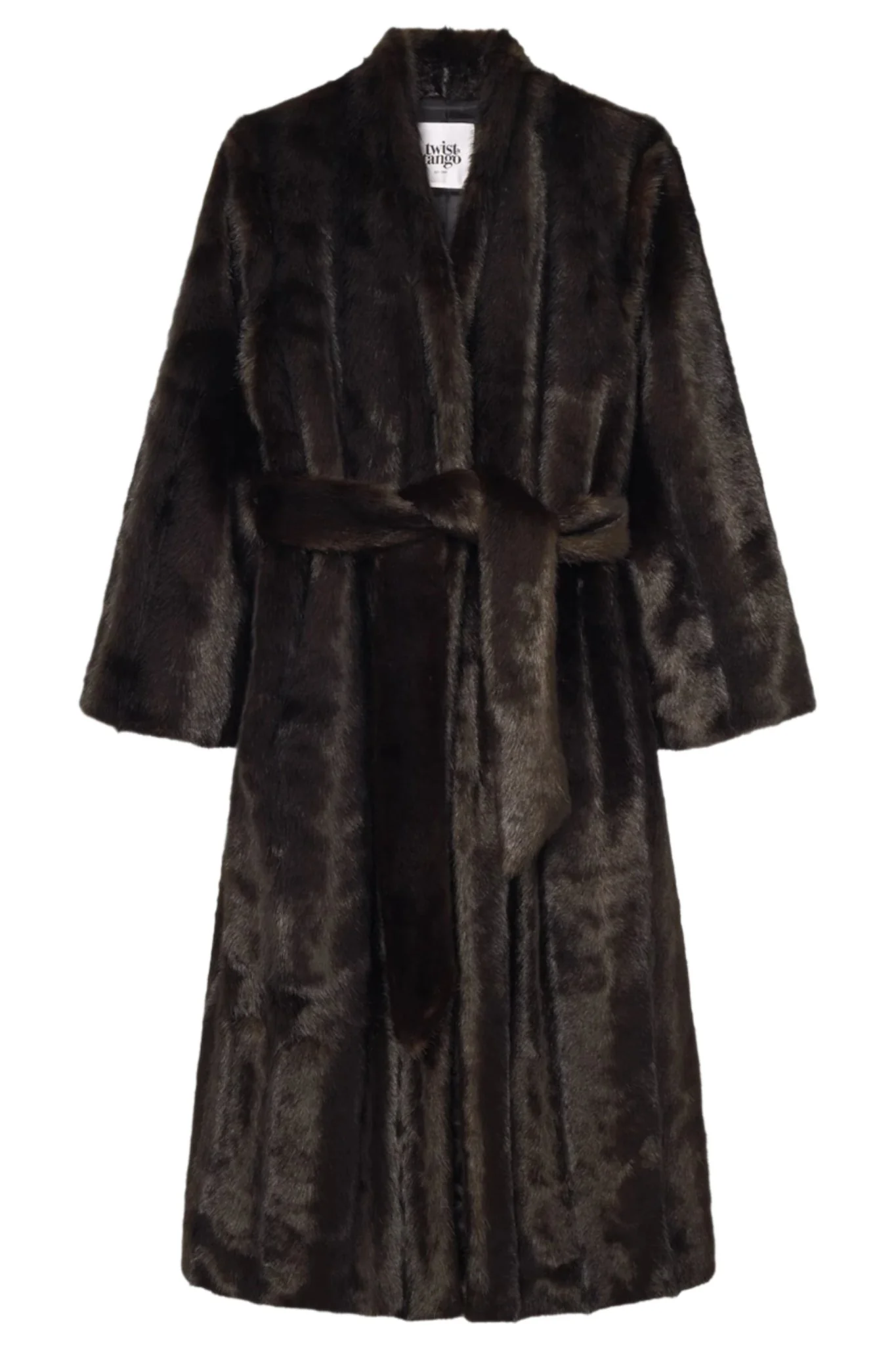 Vaujany Faux Fur Maxi Coat Rich Brown